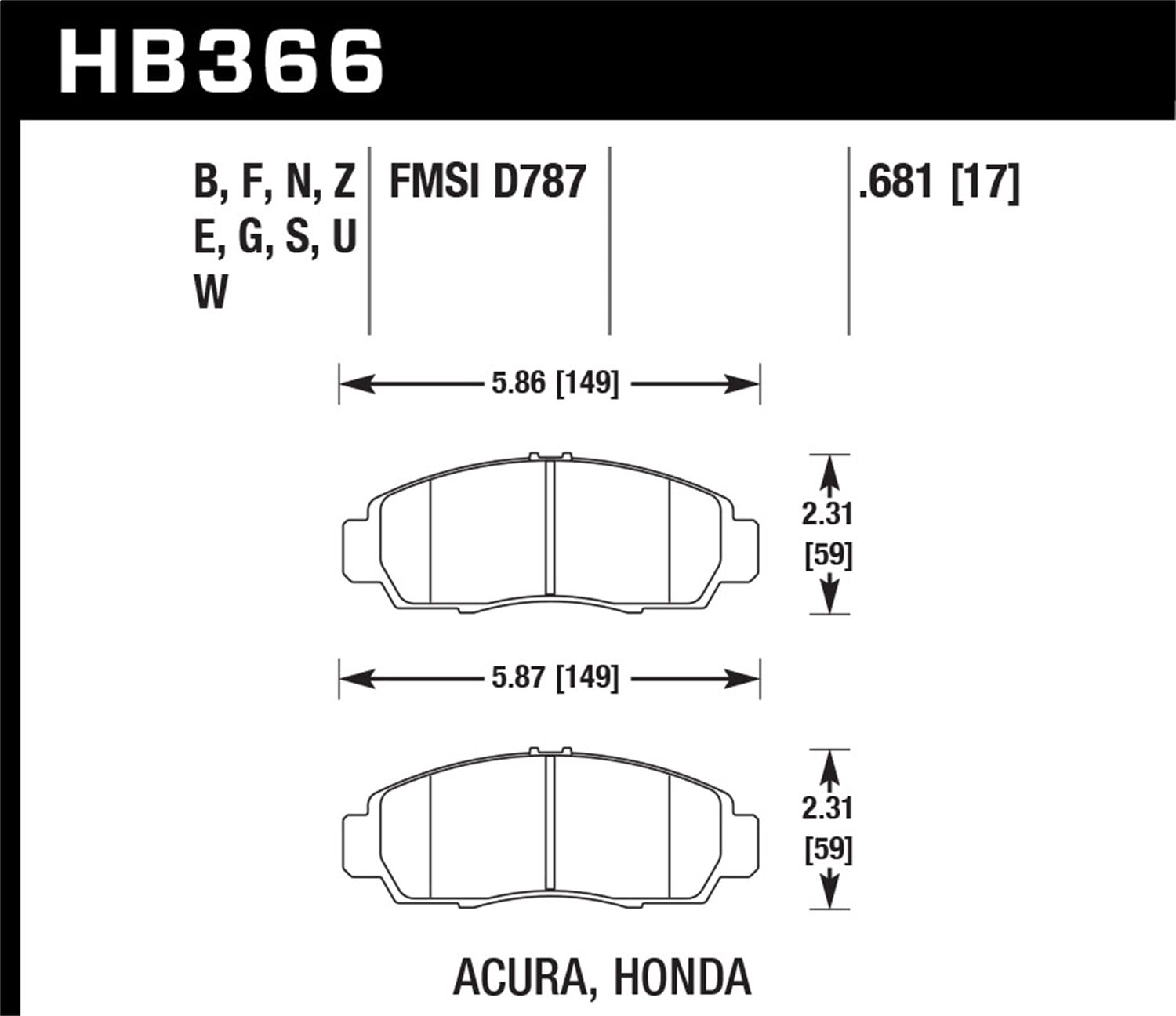 DTC-60 Disc Brake Pad