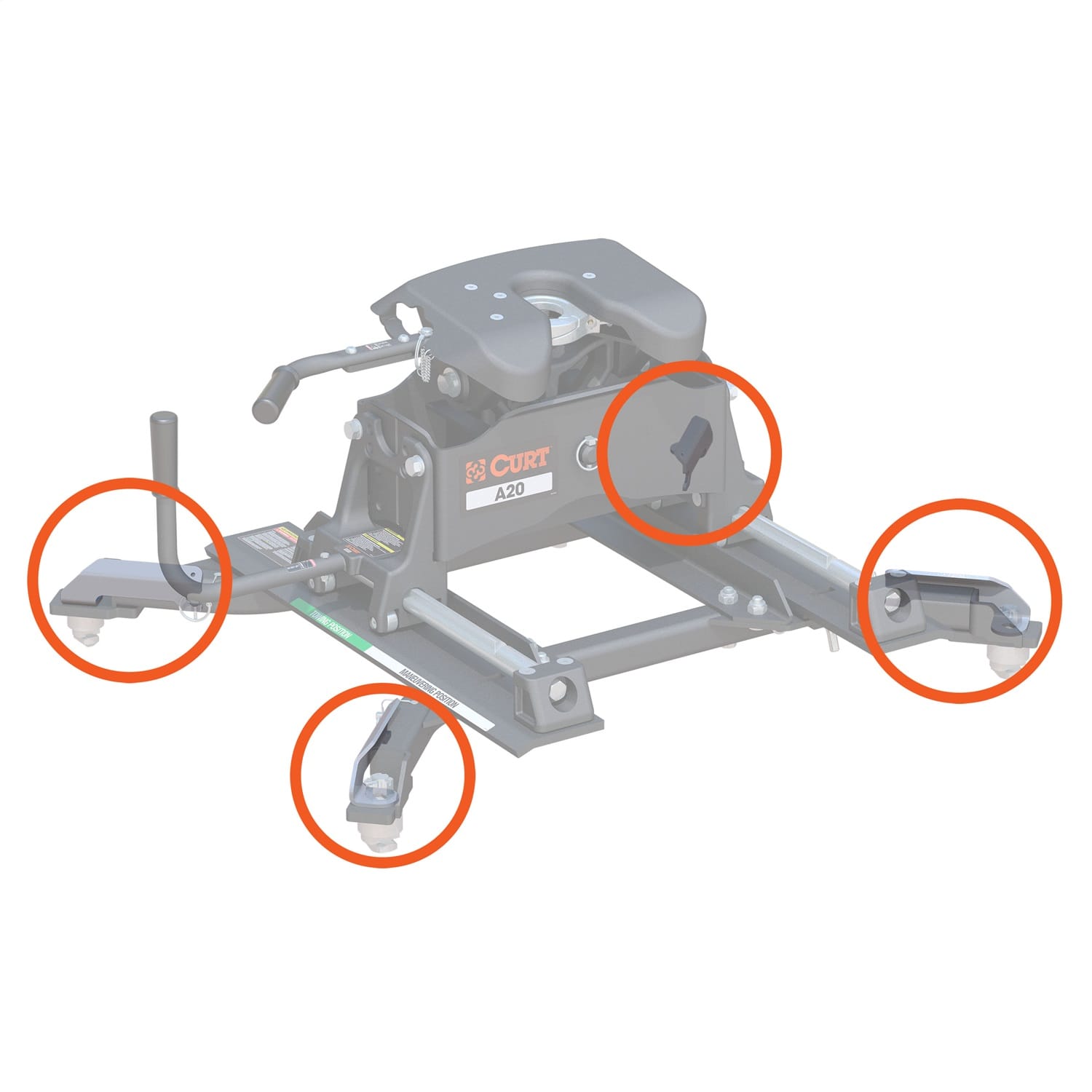 Replacement 5th Wheel Puck System Handles for Ram (Fits 16022) thumbnail 2