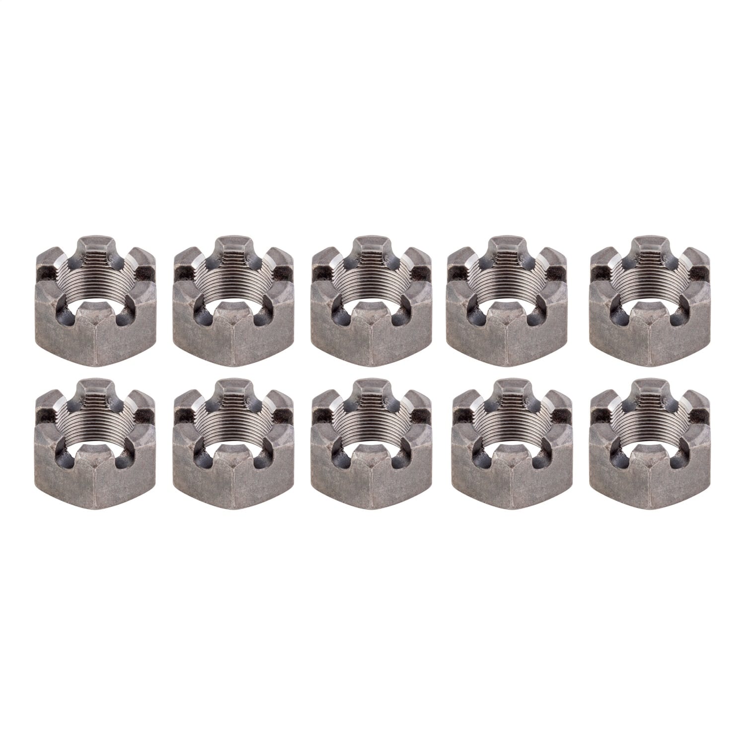 6-Slot Castle Spindle Nut; 10;000-lb. Axles; 1-1/2in.-12 Thread Size; 10 Pack