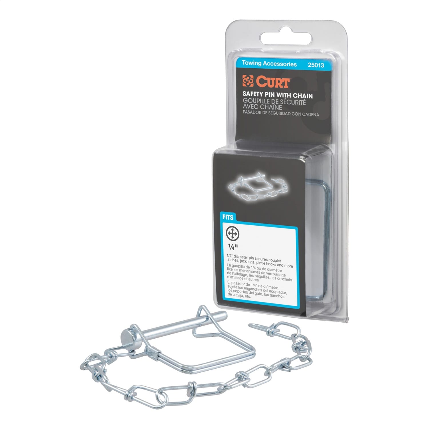 1/4in. Safety Pin with 12in. Chain (2-3/4in. Pin Length; Packaged) thumbnail 2