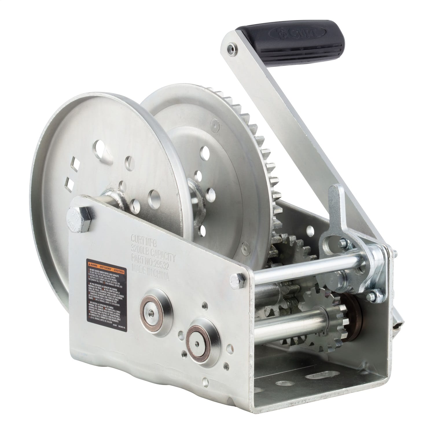 Hand-Crank 2-Speed Win.; 3;200 lbs; 17.5:1 Low Gear Ratio; 9.6in. Handle thumbnail 2