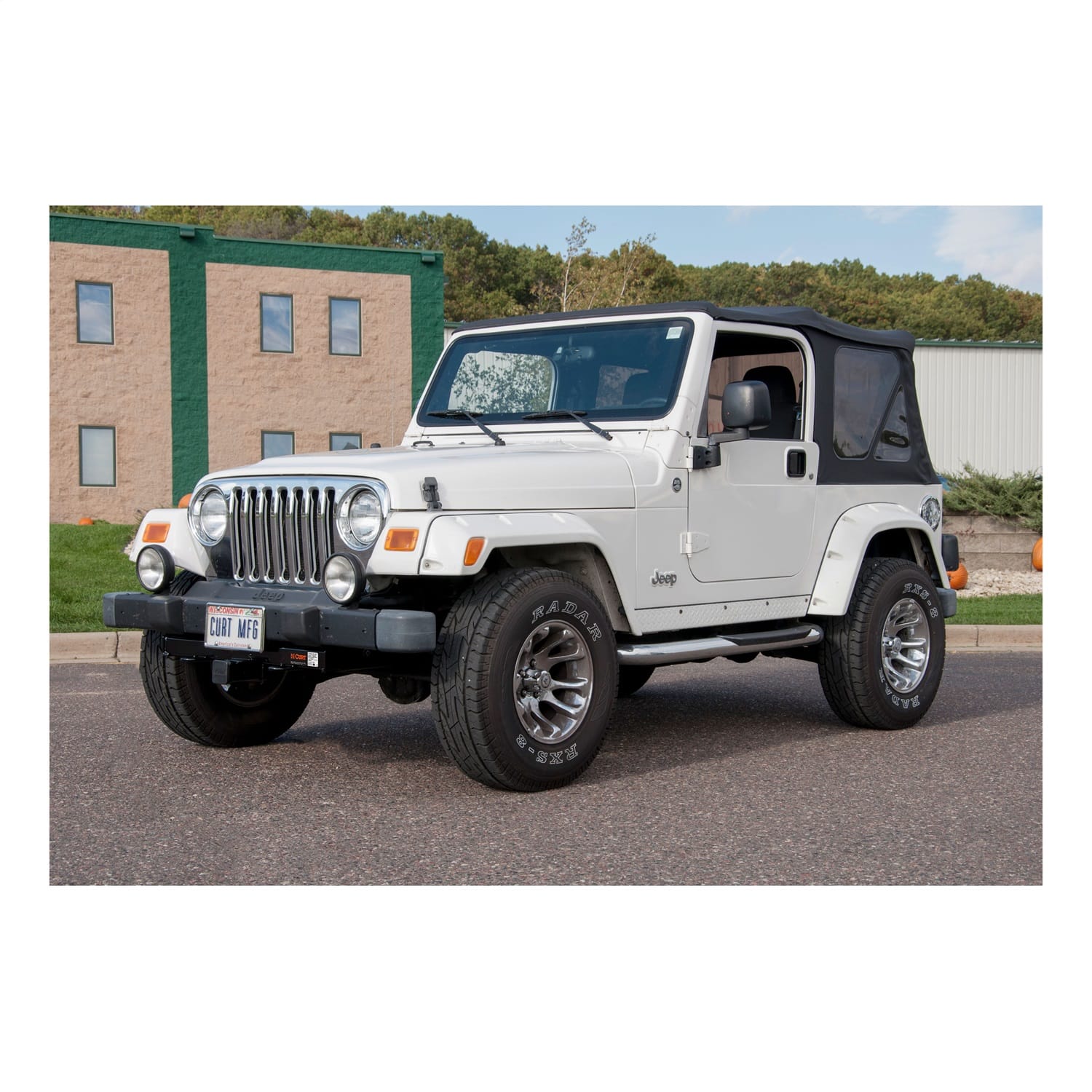 2in. Front Receiver Hitch; Select Jeep Wrangler TJ (Drilling Required) thumbnail 2