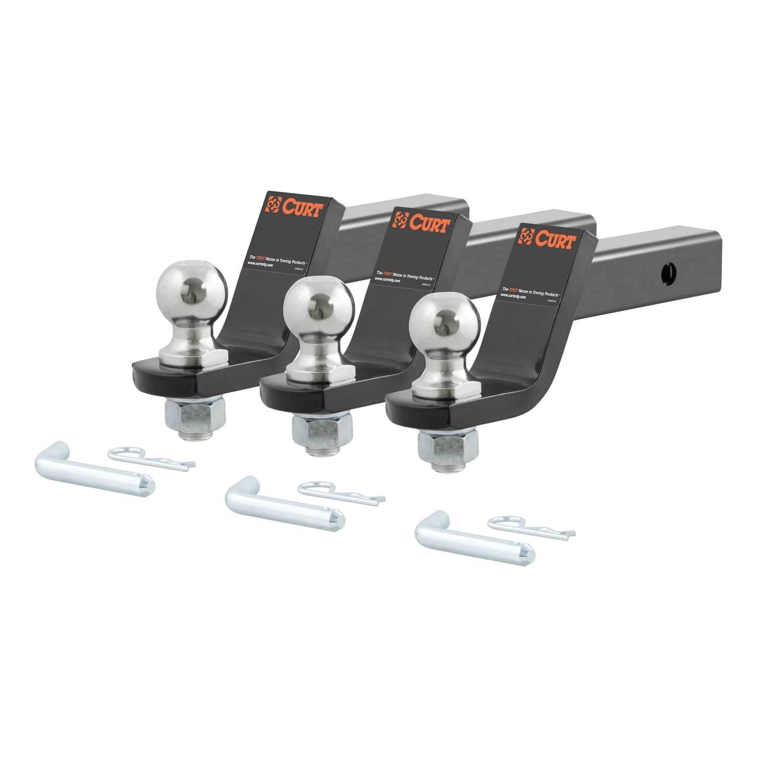 Loaded Ball Mounts with 2in. Balls (2in. Shank; 7;500 lbs.; 4in. Drop; 3-Pack) thumbnail 2