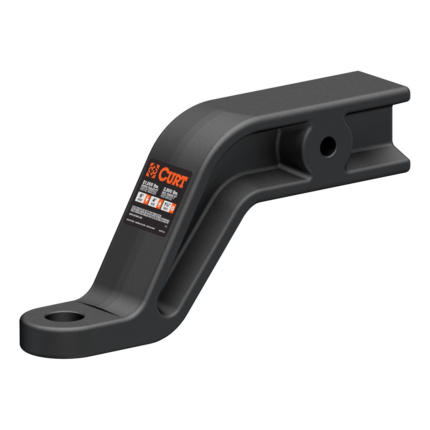 Industrial Duty Forged Ball Mount (3in. Shank; 21;000 lbs.; 6in. Drop; 10in. Lon