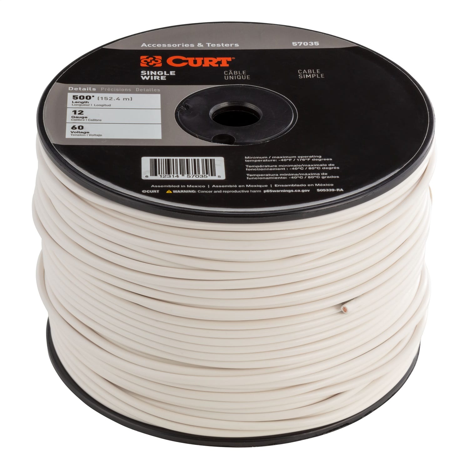 Automotive Primary Wire; White 500ft. Spool thumbnail 2
