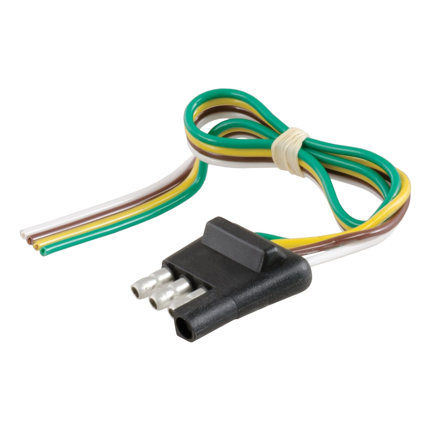 4-Way Flat Connector Plug with 12in. Wires (Trailer Side; Packaged) thumbnail 3