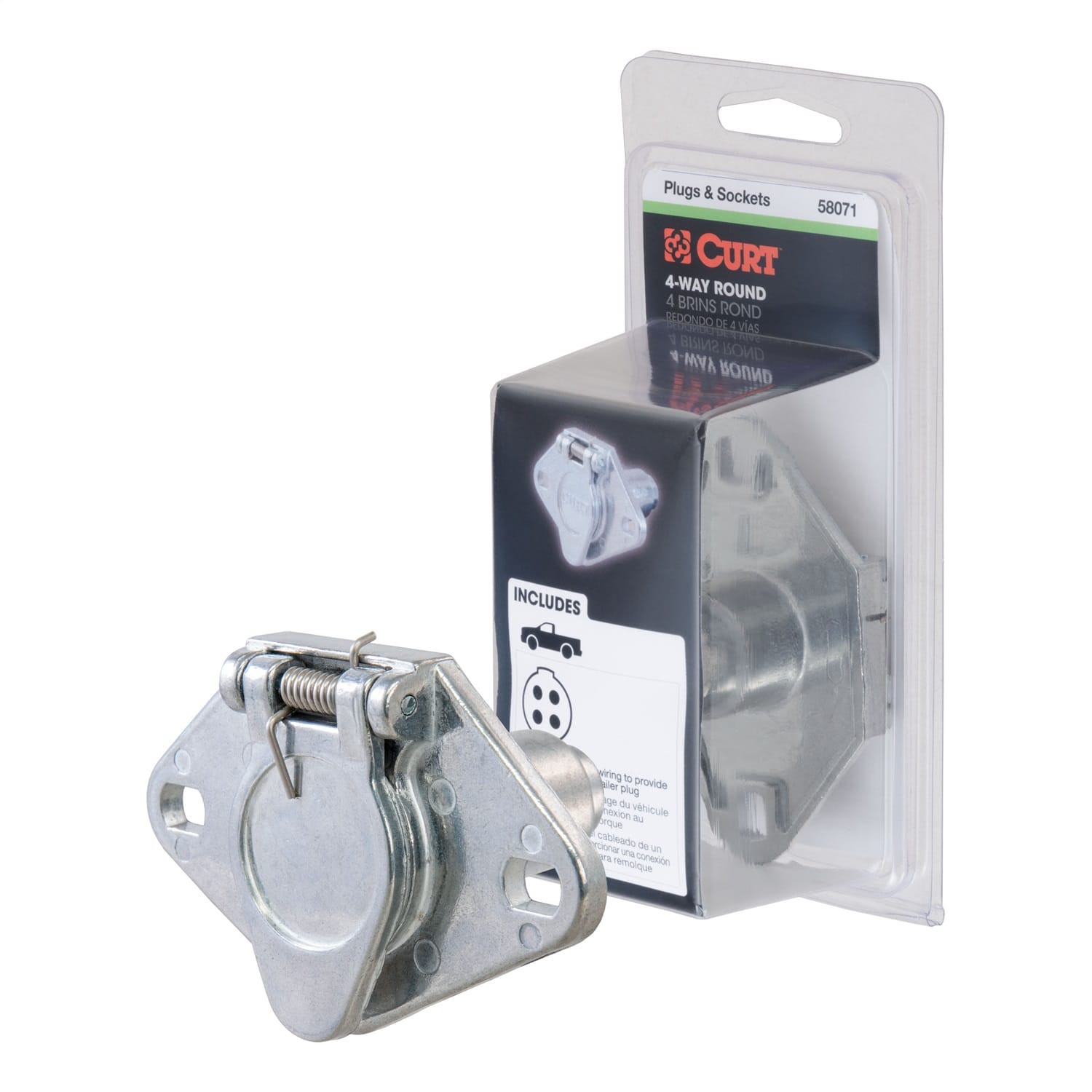 4-Way Round Connector Socket (Vehicle Side; Packaged) thumbnail 2