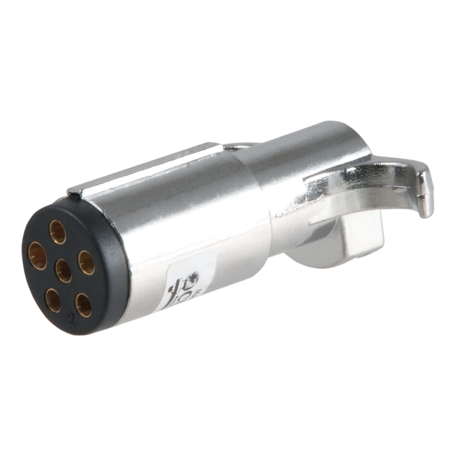 6-Way Round Connector Plug (Trailer Side; Chrome Plastic)