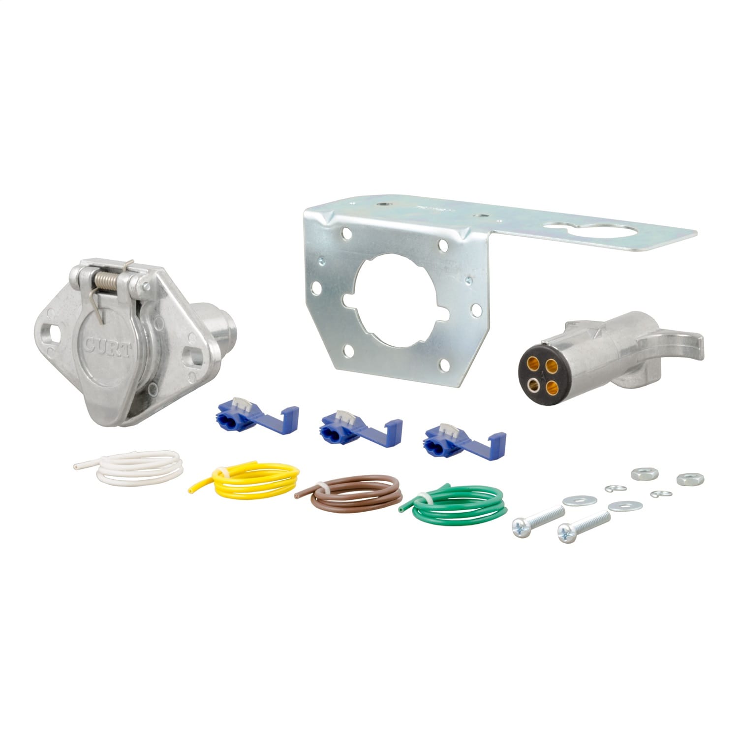 4-Way Round Connector Plug/Socket with Hardware (Packaged) thumbnail 2