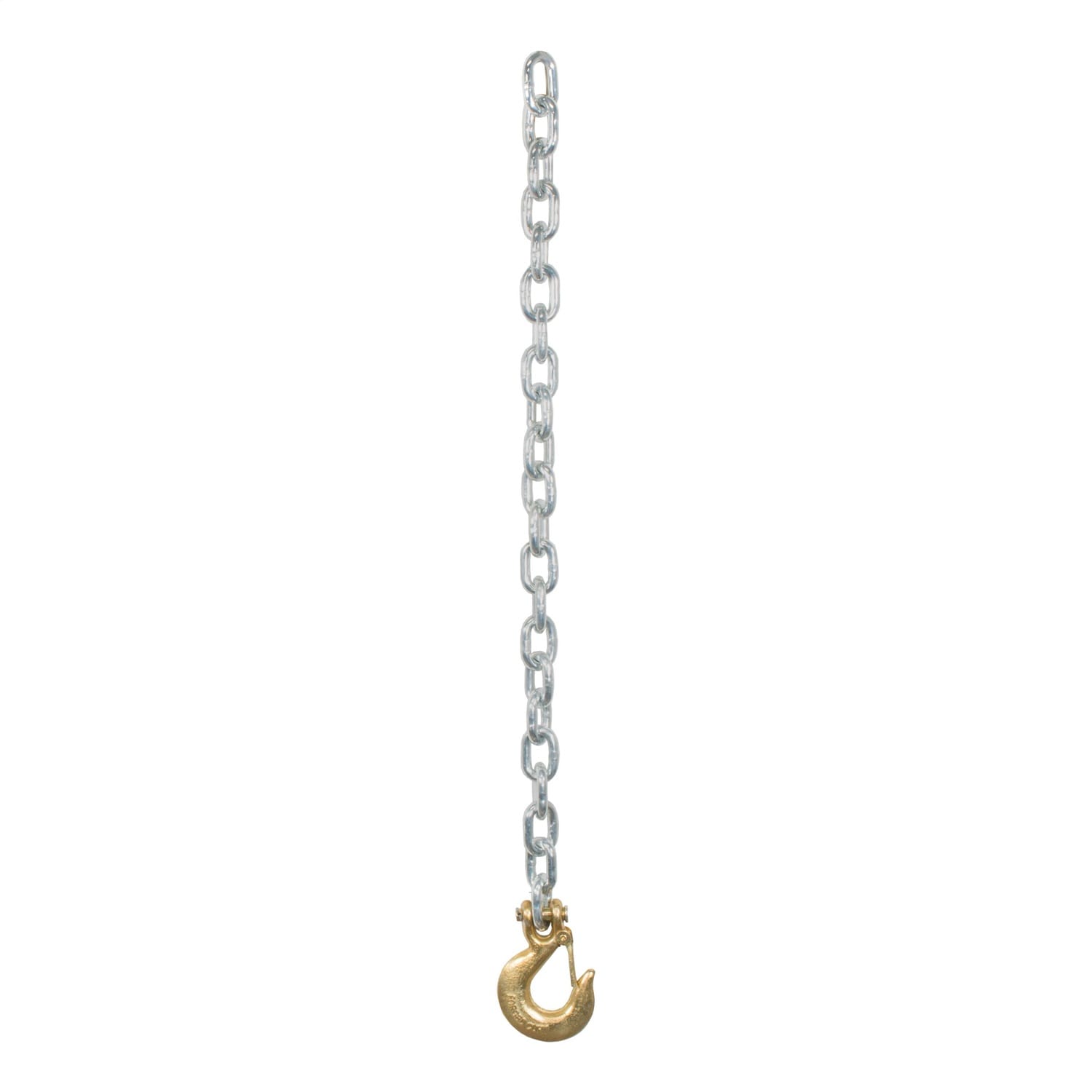 35in. Safety Chain with 1 Clevis Hook (16;200 lbs; Yellow Zinc) thumbnail 2
