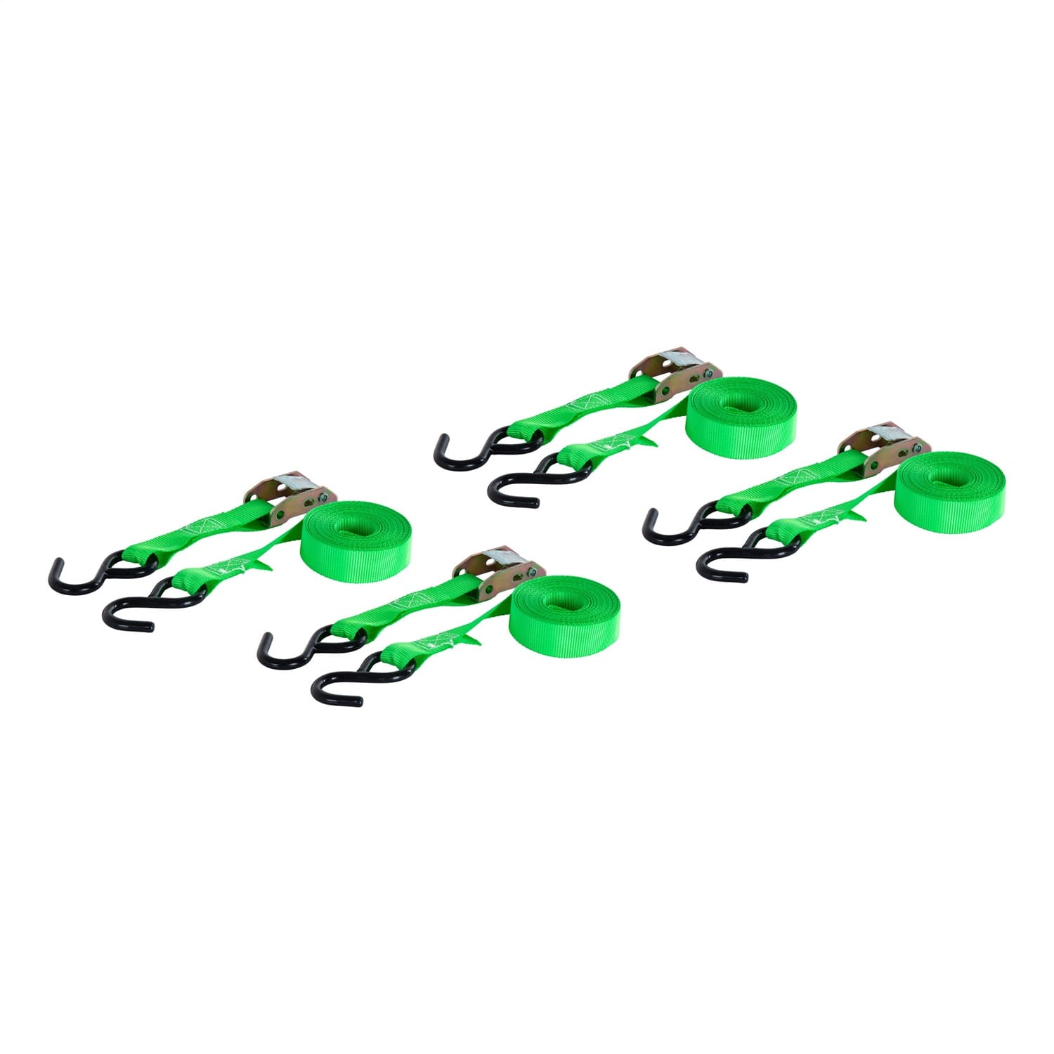 16ft. Dark Green Cargo Straps with S-Hooks (300 lbs; 4-Pack) thumbnail 2