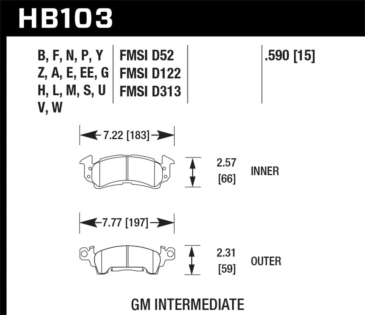 DTC-15 Disc Brake Pad