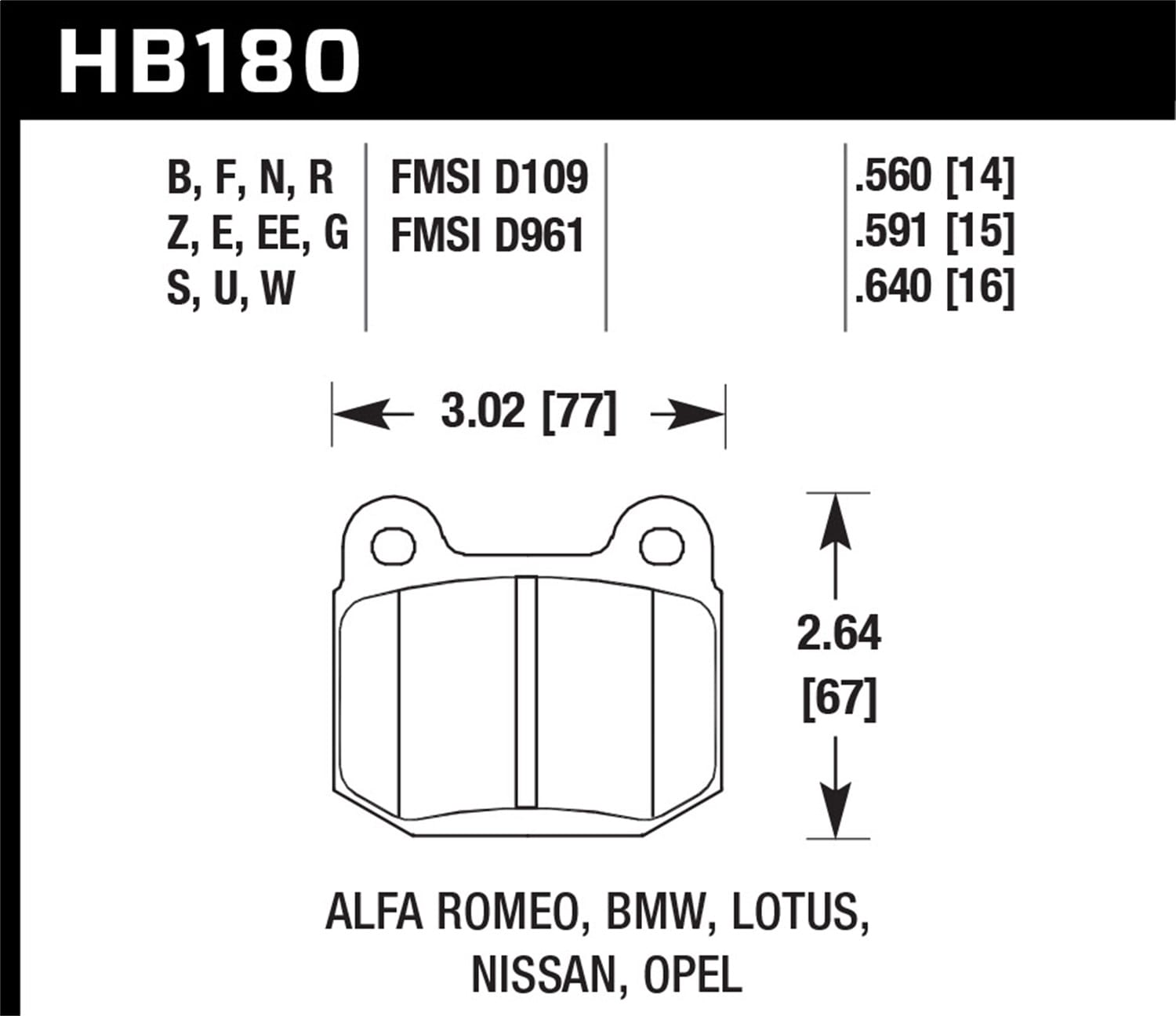 ER-1 Disc Brake Pad