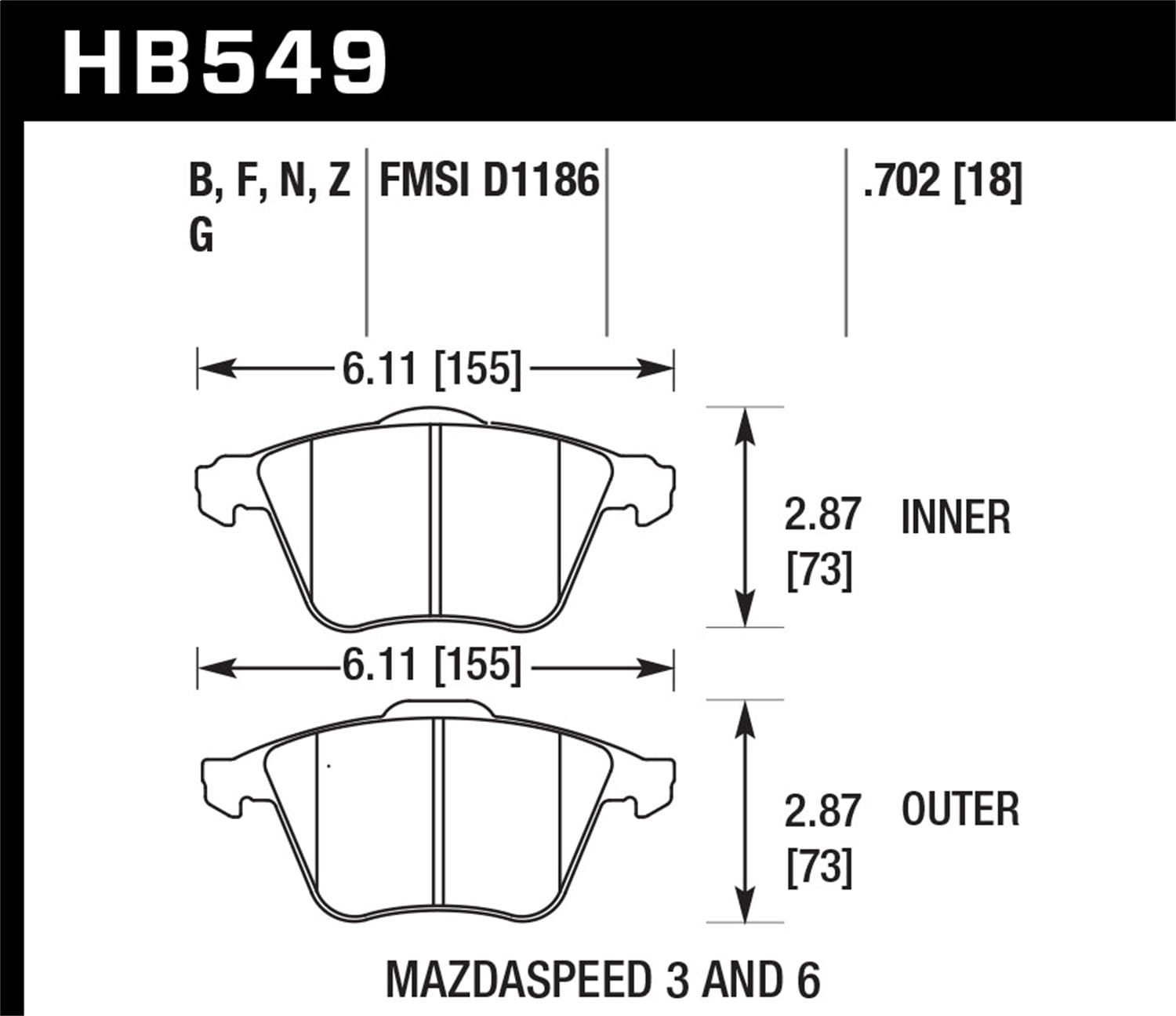 HPS 5.0 Disc Brake Pad