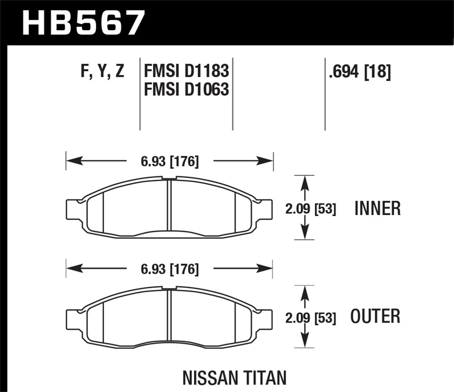 HPS Disc Brake Pad
