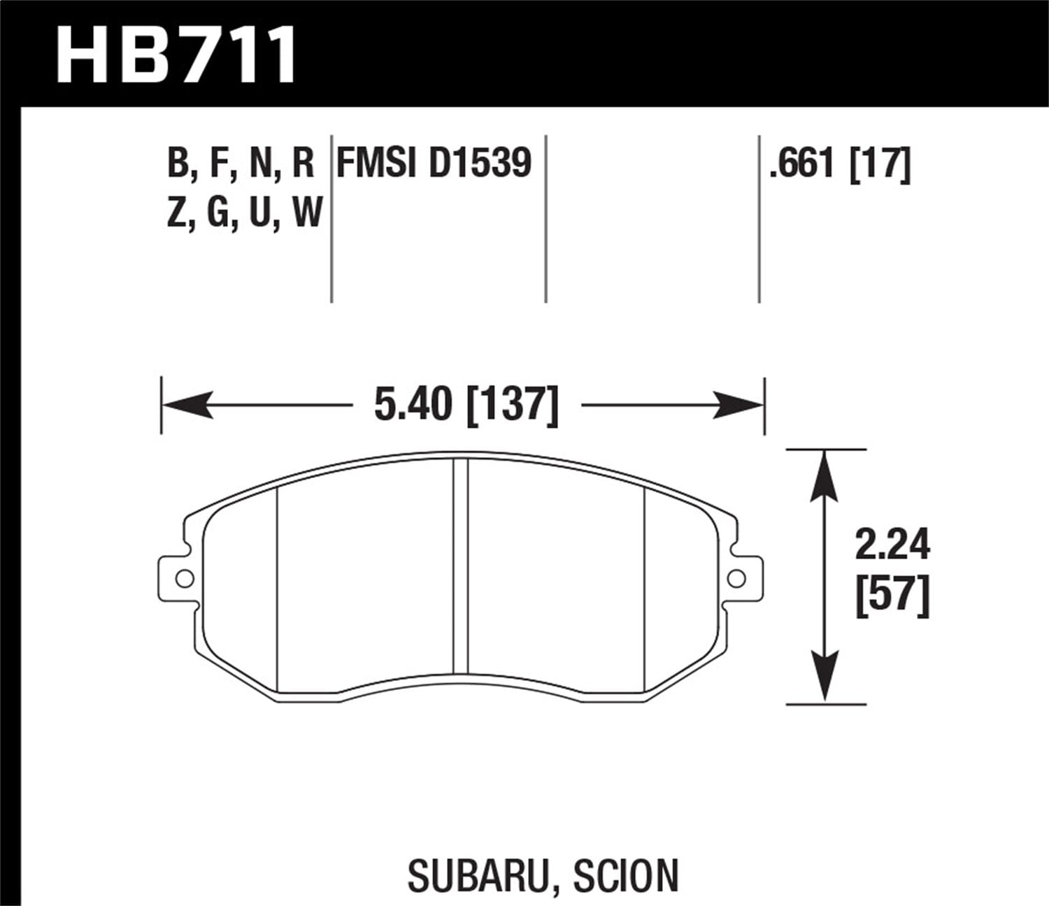 DTC-70 Disc Brake Pad