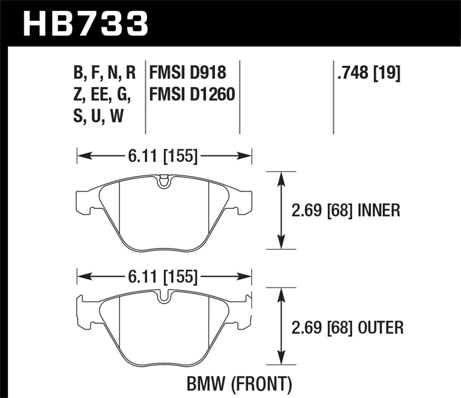 HPS 5.0 Disc Brake Pad
