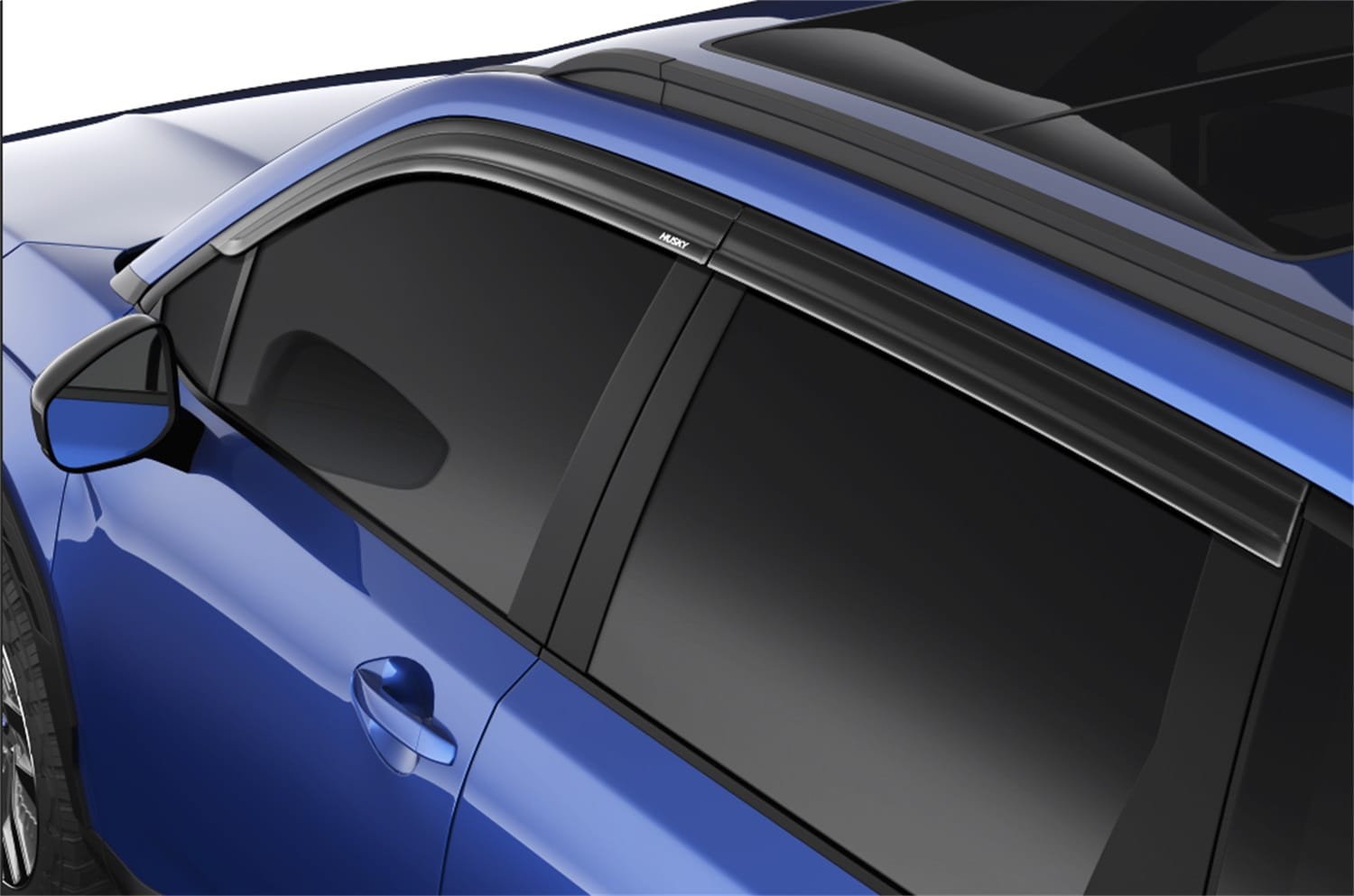Low Profile Ventvisor Deflector; Smoke; Outside Mount; 4 pc. thumbnail 2