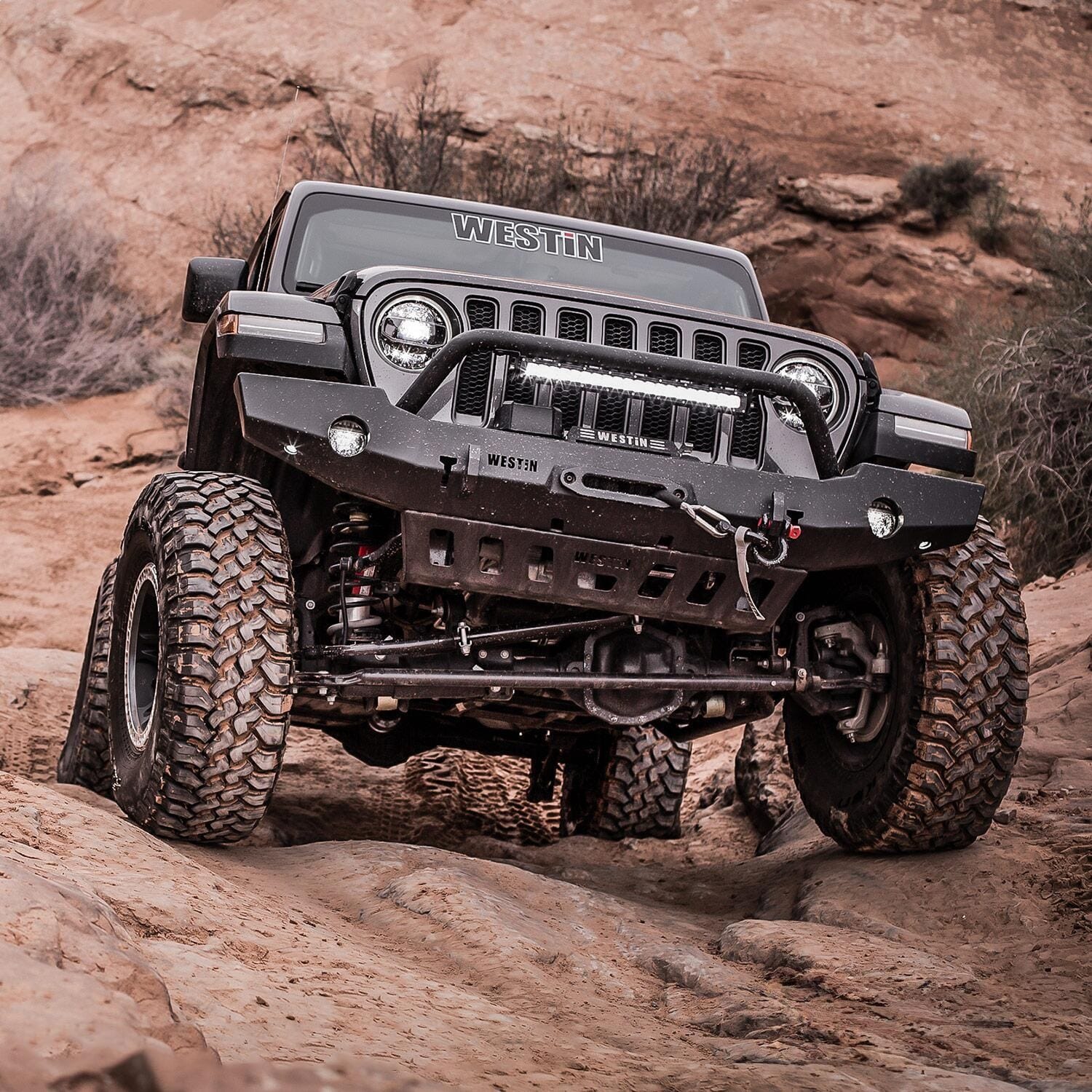 WJ2 Full Width Front Bumper w/Bull Bar thumbnail 5
