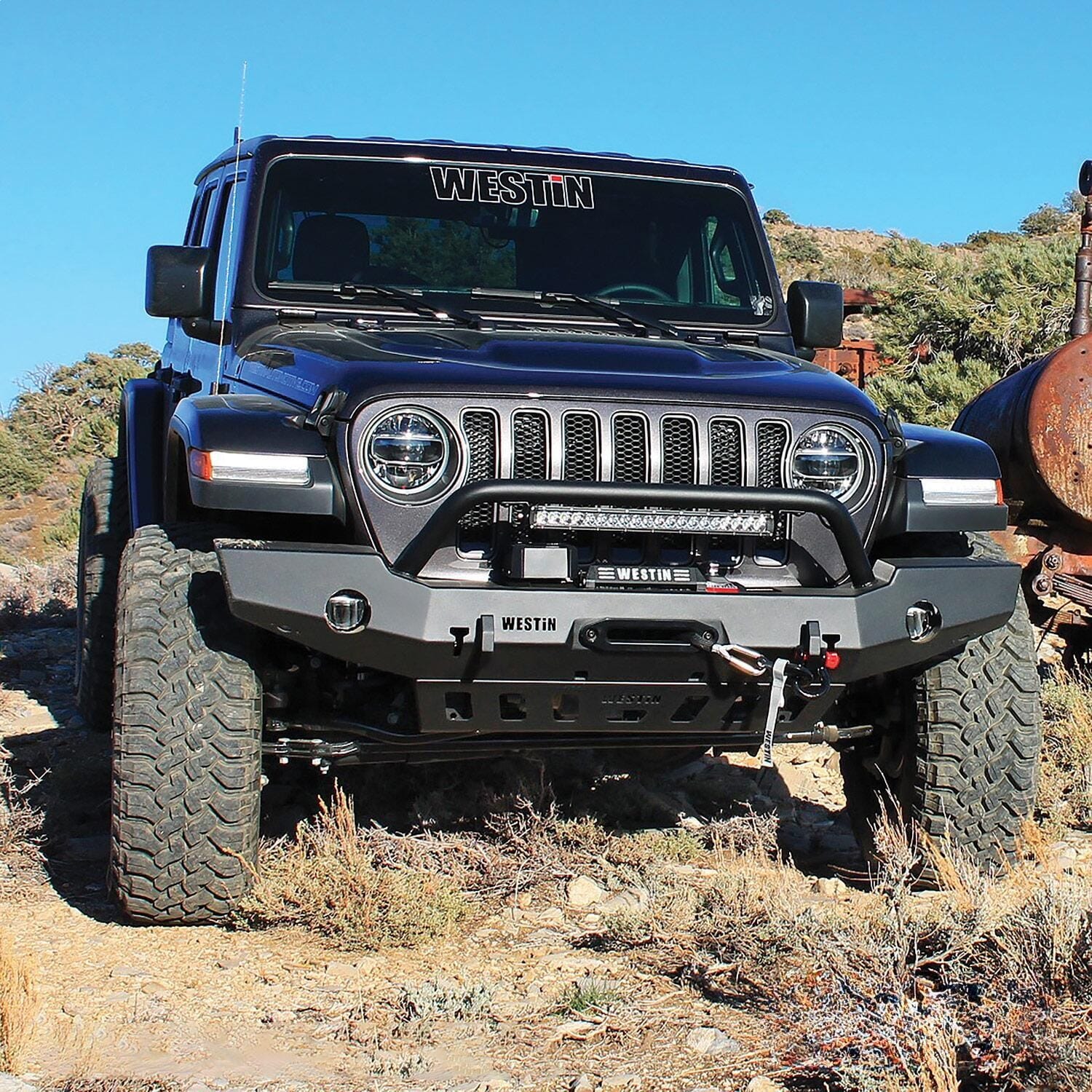 WJ2 Full Width Front Bumper w/Bull Bar thumbnail 11