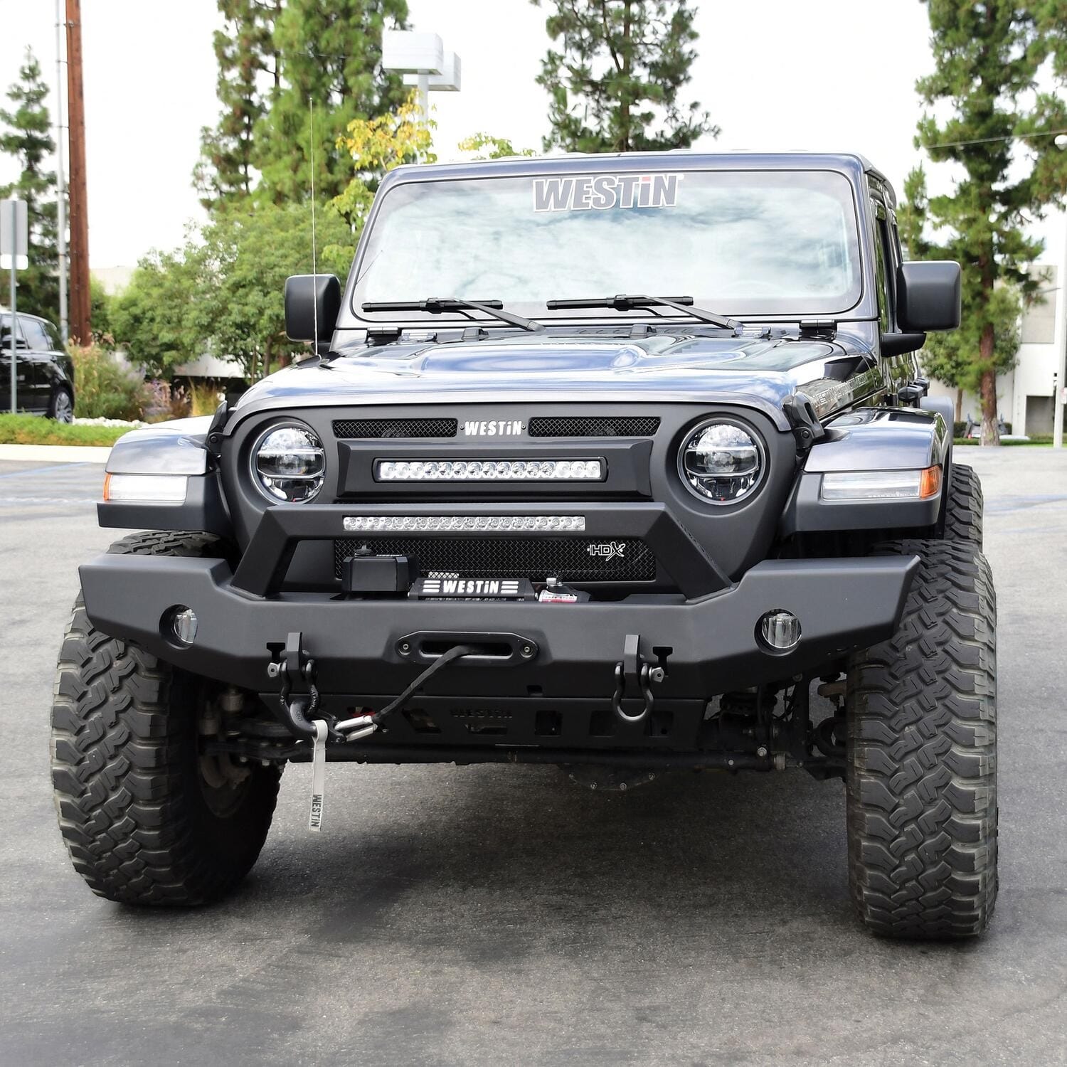 WJ2 Full Width Front Bumper w/LED Light Bar Mount thumbnail 5
