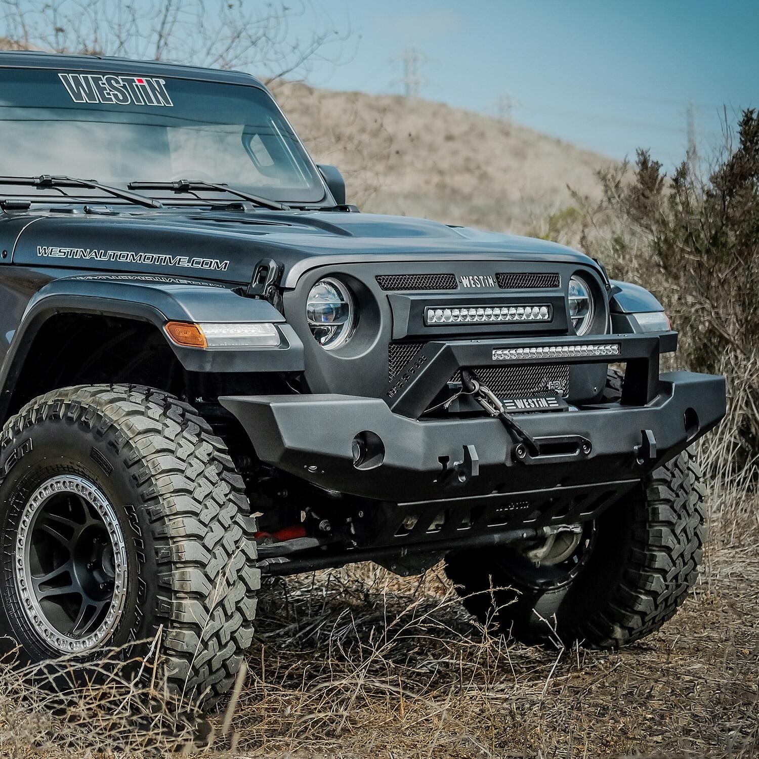 WJ2 Full Width Front Bumper w/LED Light Bar Mount thumbnail 9