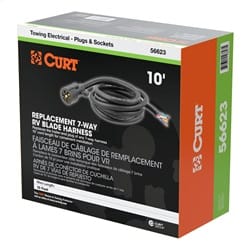 Replacement 7-Way RV Blade with 10ft. Wires (Trailer Side; Packaged)