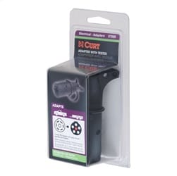 Adapter (7-Way RV Blade to 6-Way Round Trailer; Center Pin Brake; Packaged)