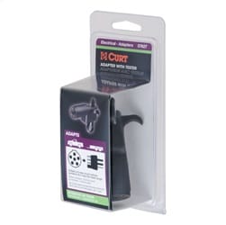 Electrical Adapter with Tester (6-Way Round Vehicle to 4-Way Flat Trailer)
