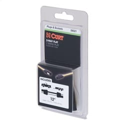 2-Way Flat Connector Plug/Socket with 12in. Wires (Packaged)