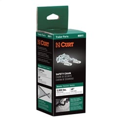 48in. Safety Chain with 2 S-Hooks (2;000 lbs; Clear Zinc; Packaged)