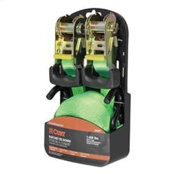 16ft. Lime Green Cargo Straps with S-Hooks (1;100 lbs; 2-Pack)