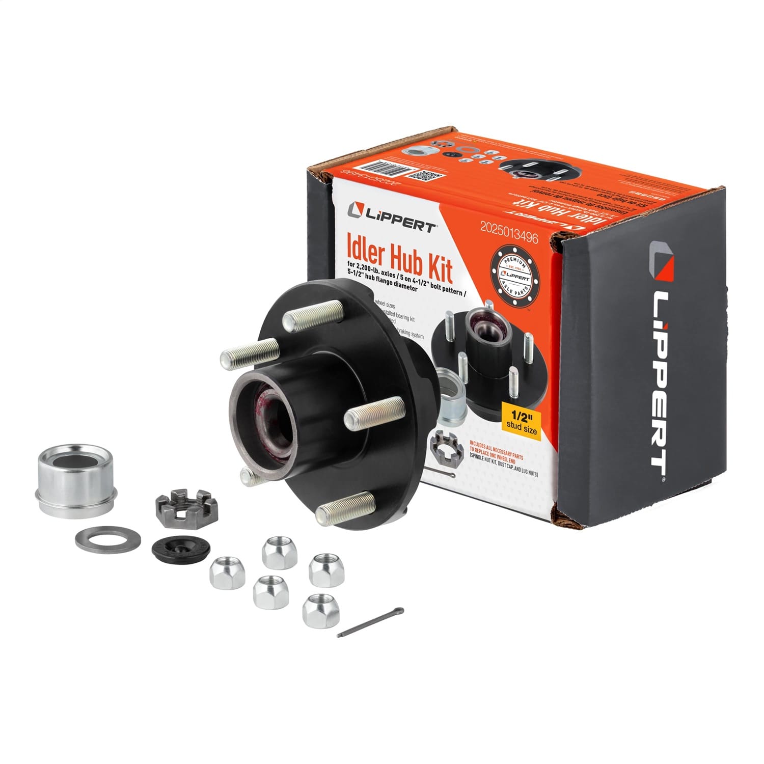 Idler Hub Complete Kit with Installed Bearings; 2;200-lb. Axles