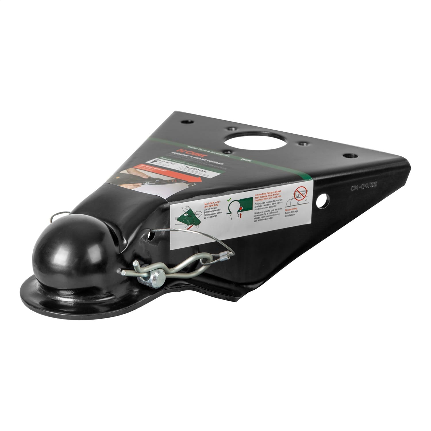 QuickPin No-Latch 2-5/16in. A-Frame Trailer Coupler; 14;000 lbs