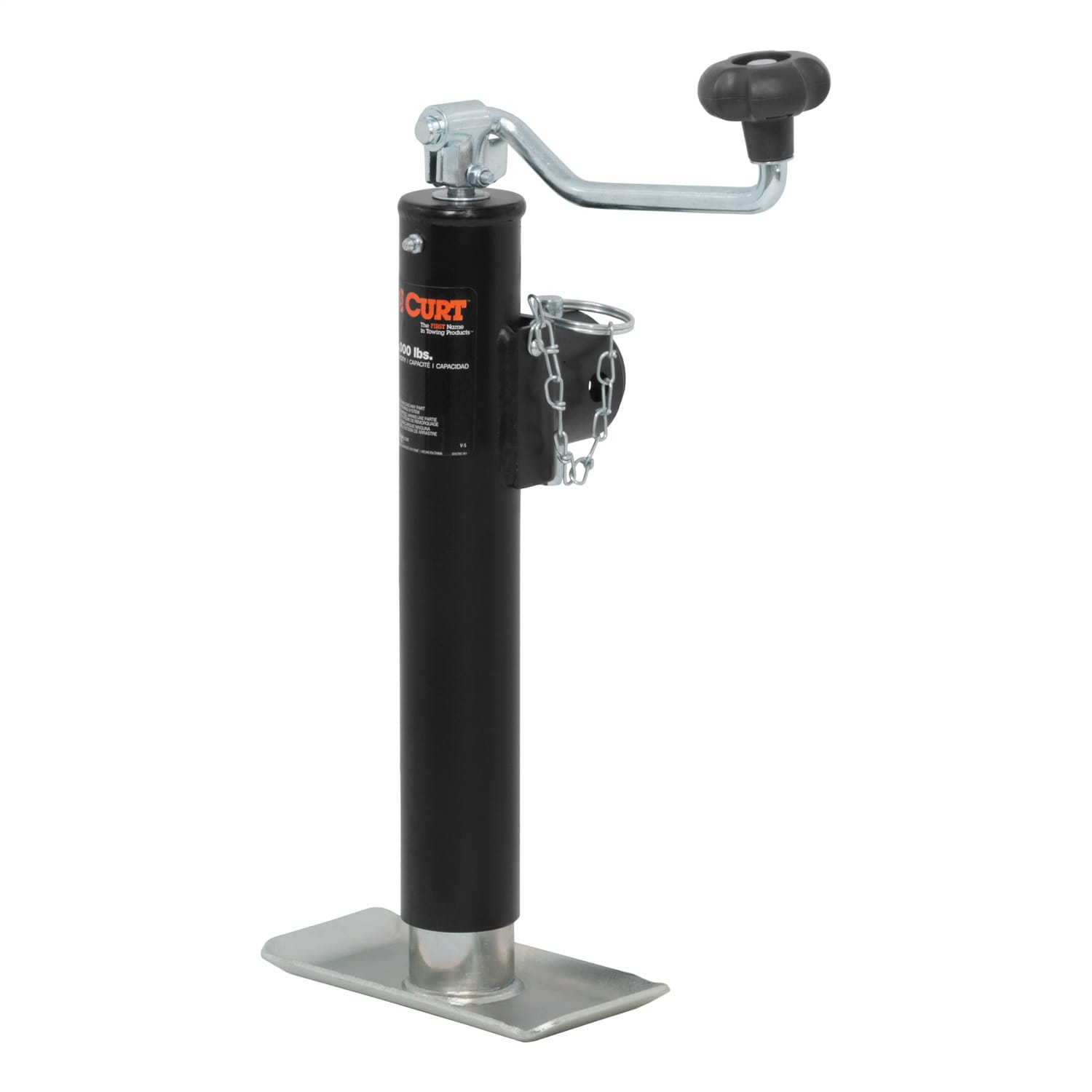 Pipe-Mount Swivel Jack with Top Handle (2;000 lbs; 10in. Travel)