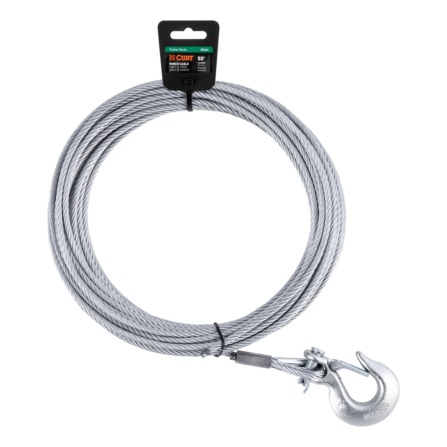 50ft. Winch Cable with Snap Hook (5;600 lbs.)