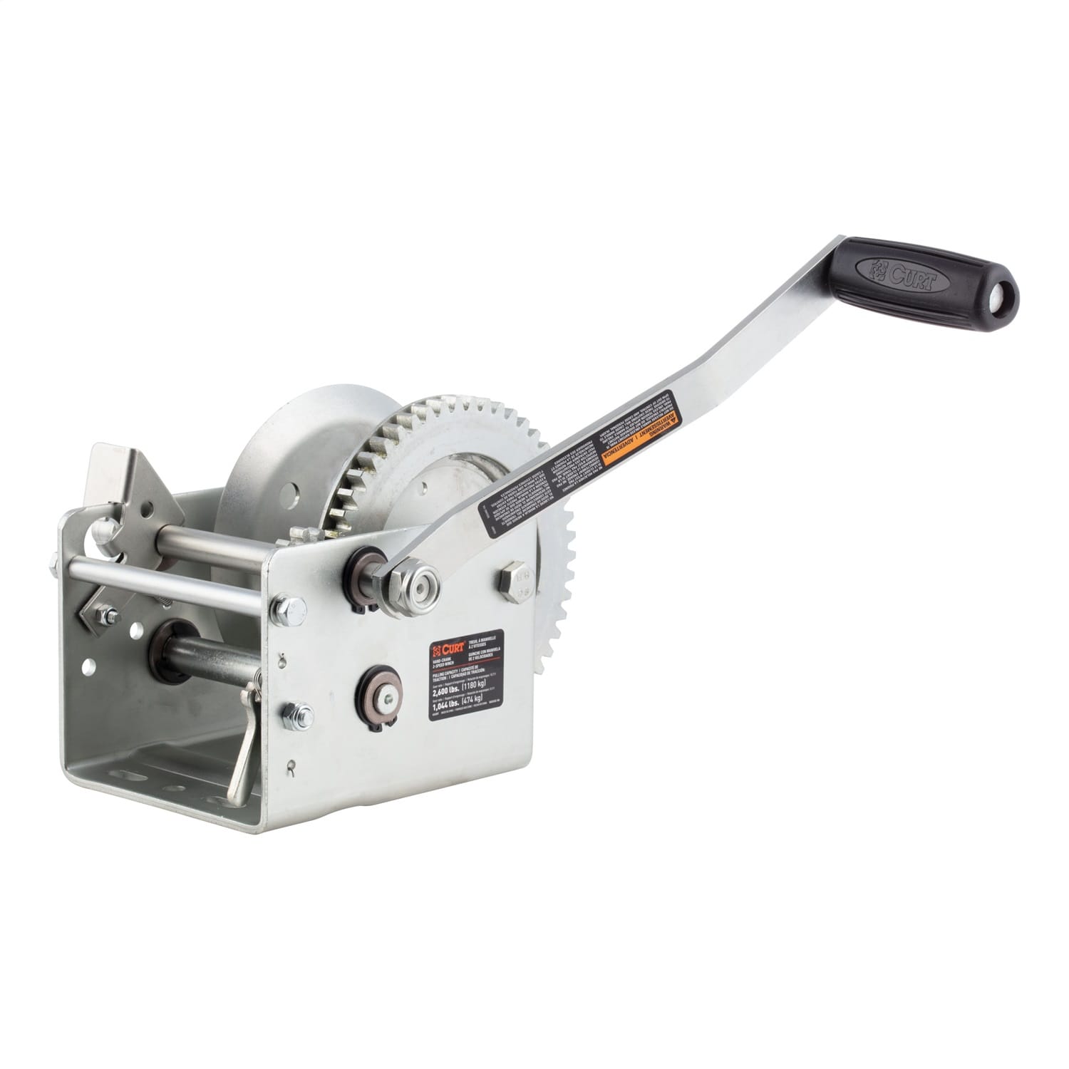 Hand-Crank 2-Speed Win.; 2;600 lbs; 12.7:1 Low Gear Ratio; 10.6in. Handle