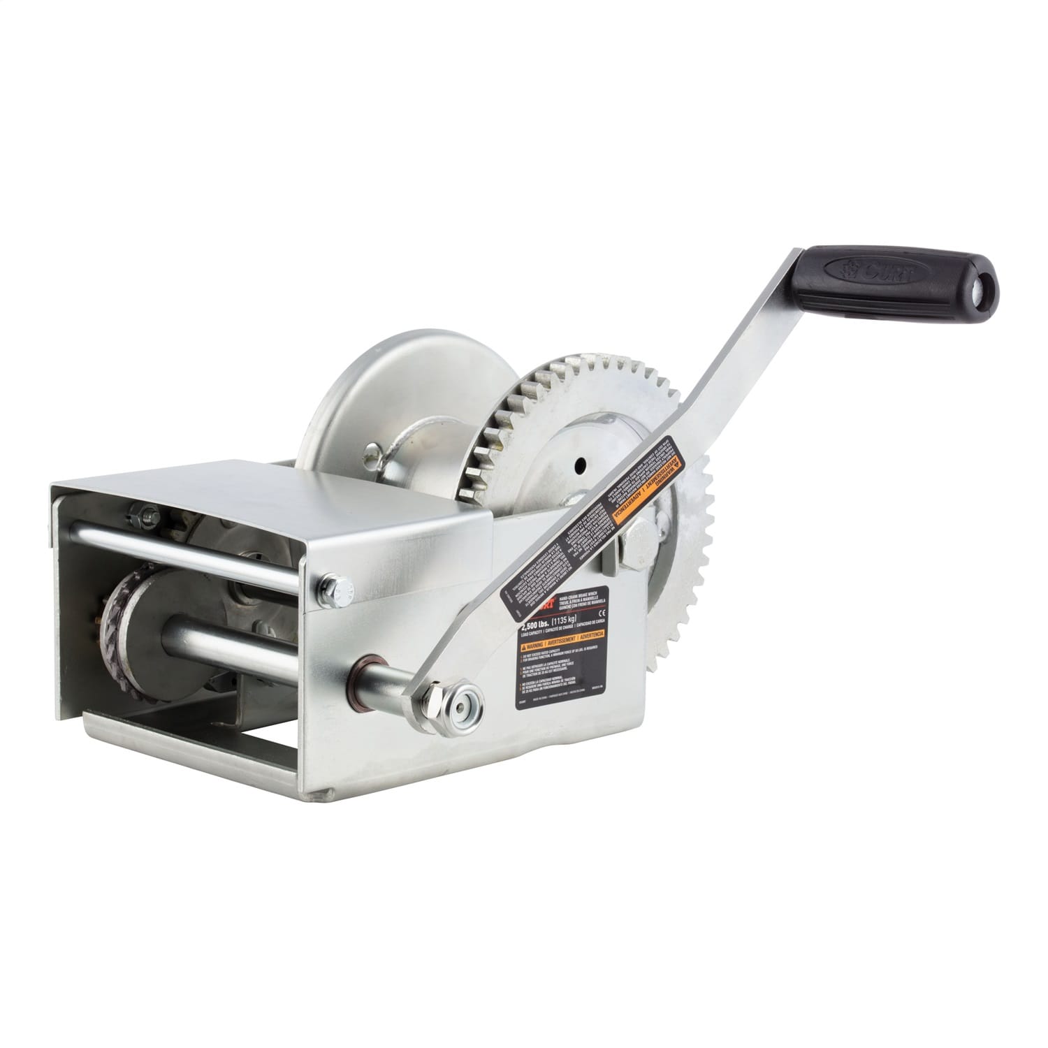 Hand-Crank Brake Win.; 2;500 lbs; 15.8:1 Gear Ratio; 10.6in. Handle