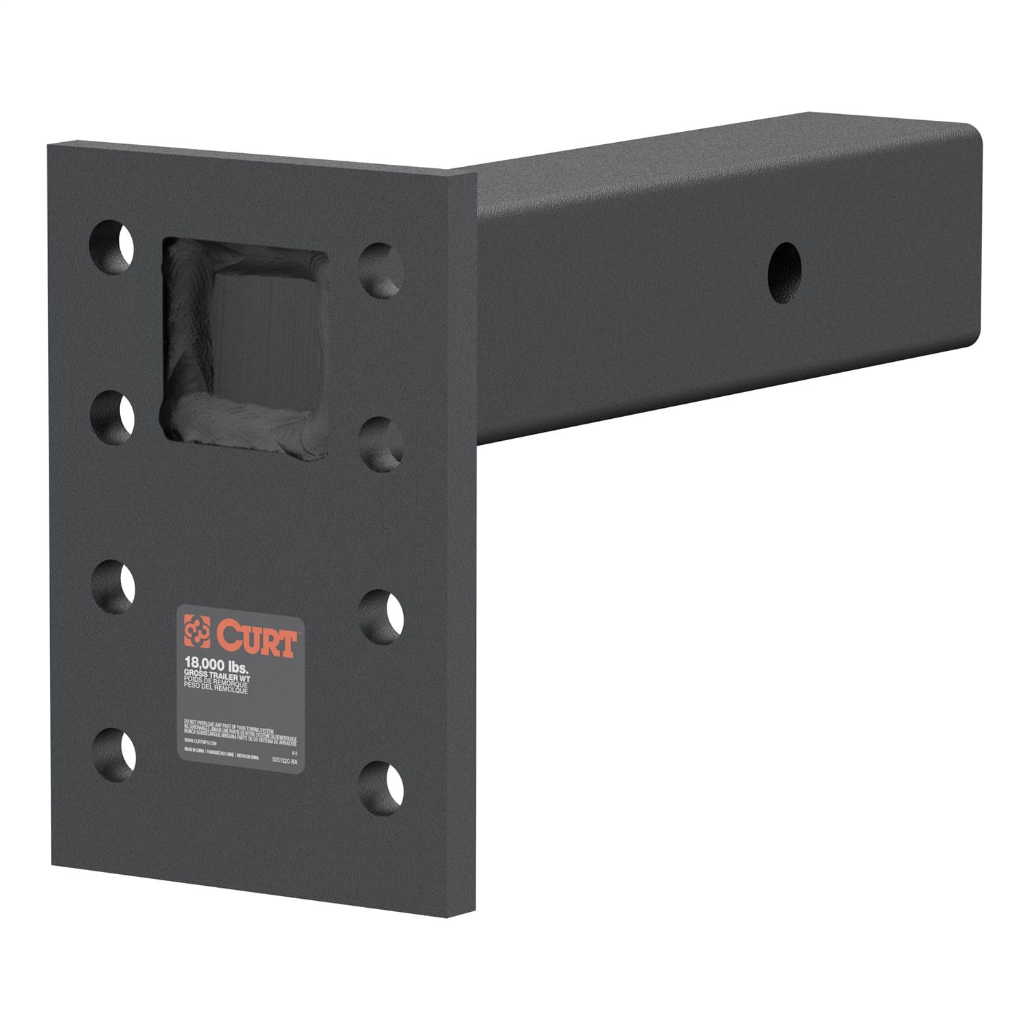 Adjustable Pintle Mount (2-1/2in. Shank; 18;000 lbs.; 7in. High; 8in. Long)