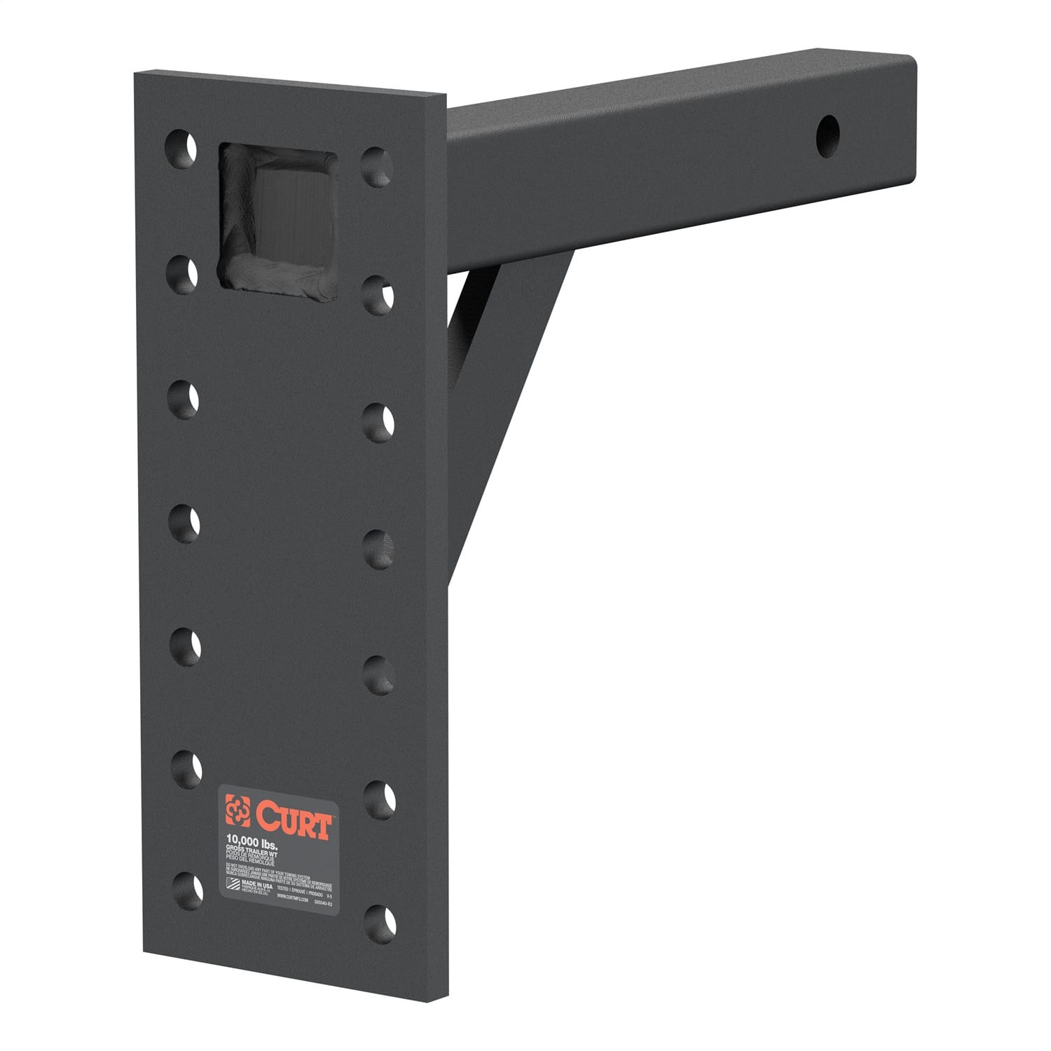 Adjustable Pintle Mount (2in. Shank; 10;000 lbs.; 13in. High; 12in. Long)