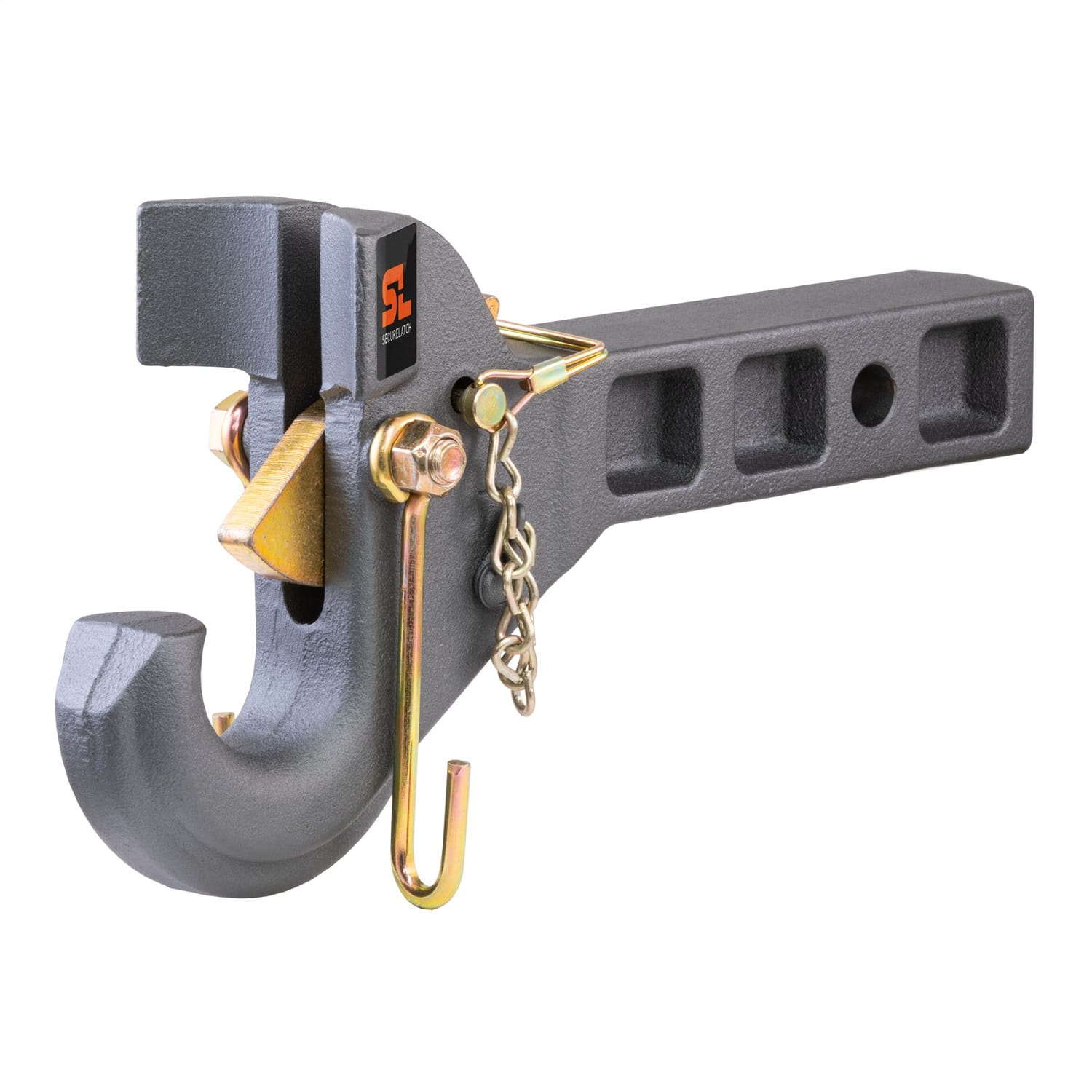 SecureLatch Receiver-Mount Pintle Hook (2in. Shank; 14K; 2-1/2in. or 3in. Lunett
