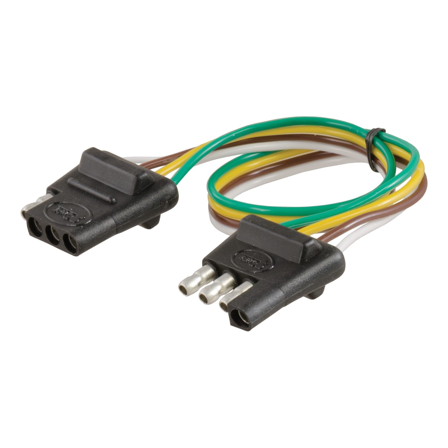 4-Way Flat Connector Plug/Socket with 12in. Wires