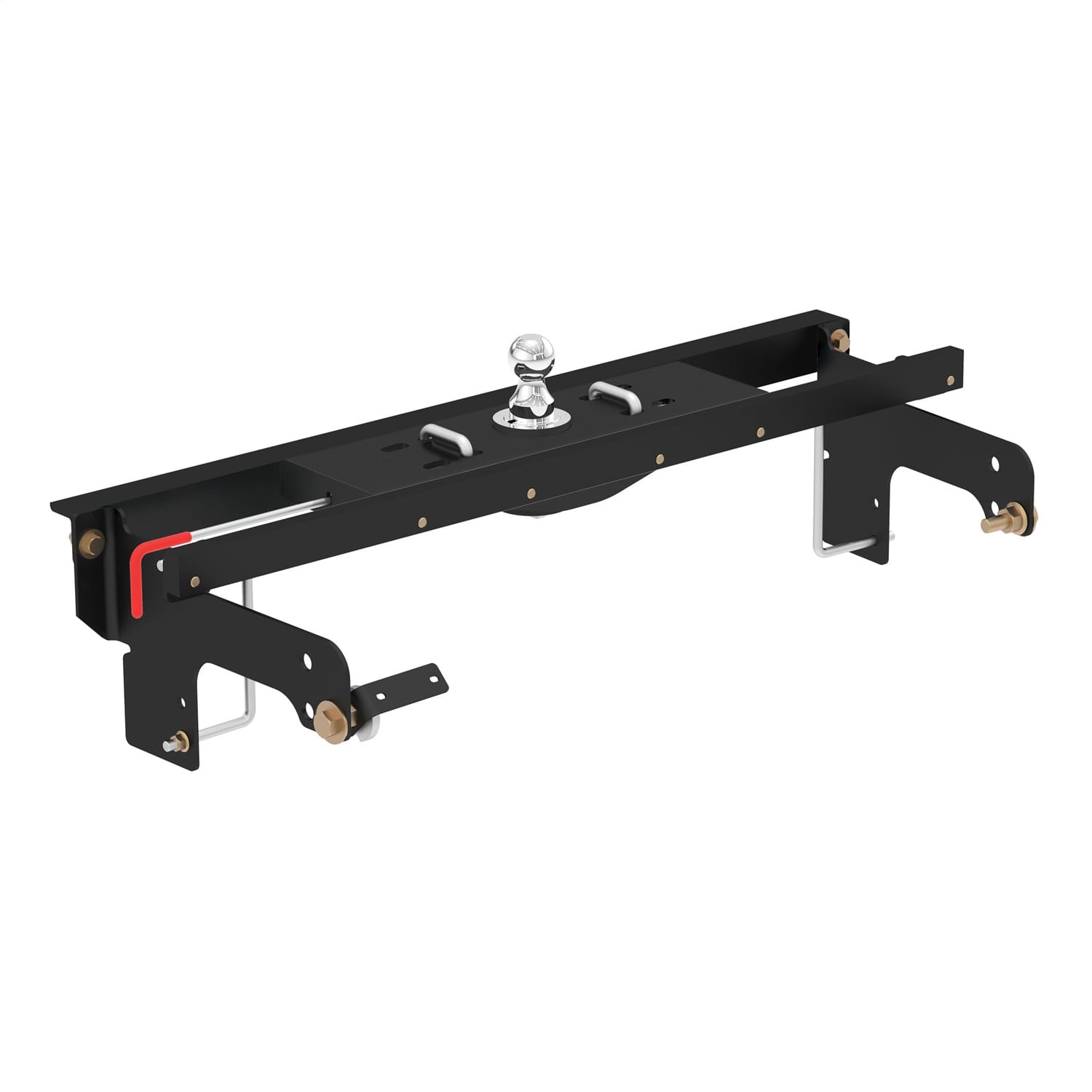Double Lock EZr Gooseneck Hitch Kit with Brackets; Select Silverado; Sierra