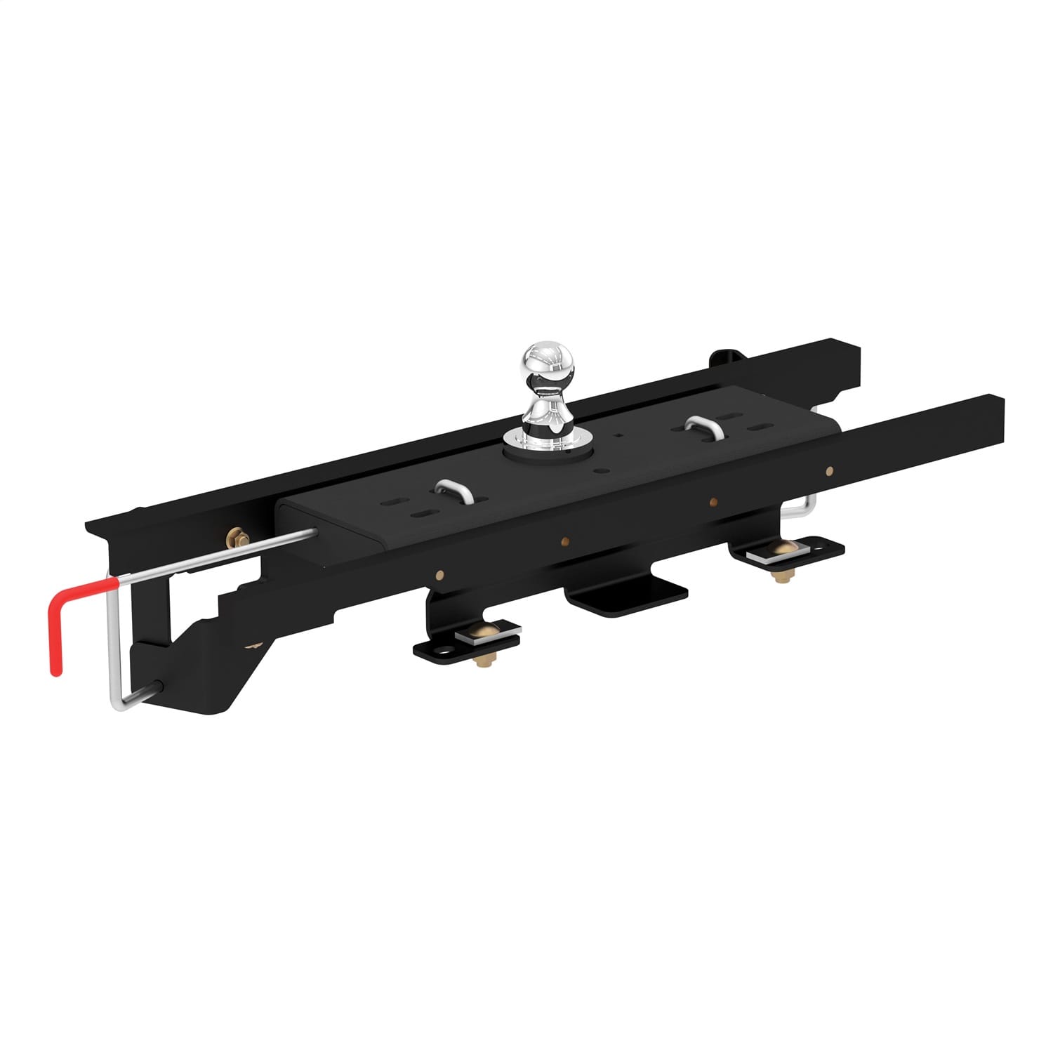 Double Lock Gooseneck Hitch Kit with Brackets; Select Ram 1500; Air Suspension
