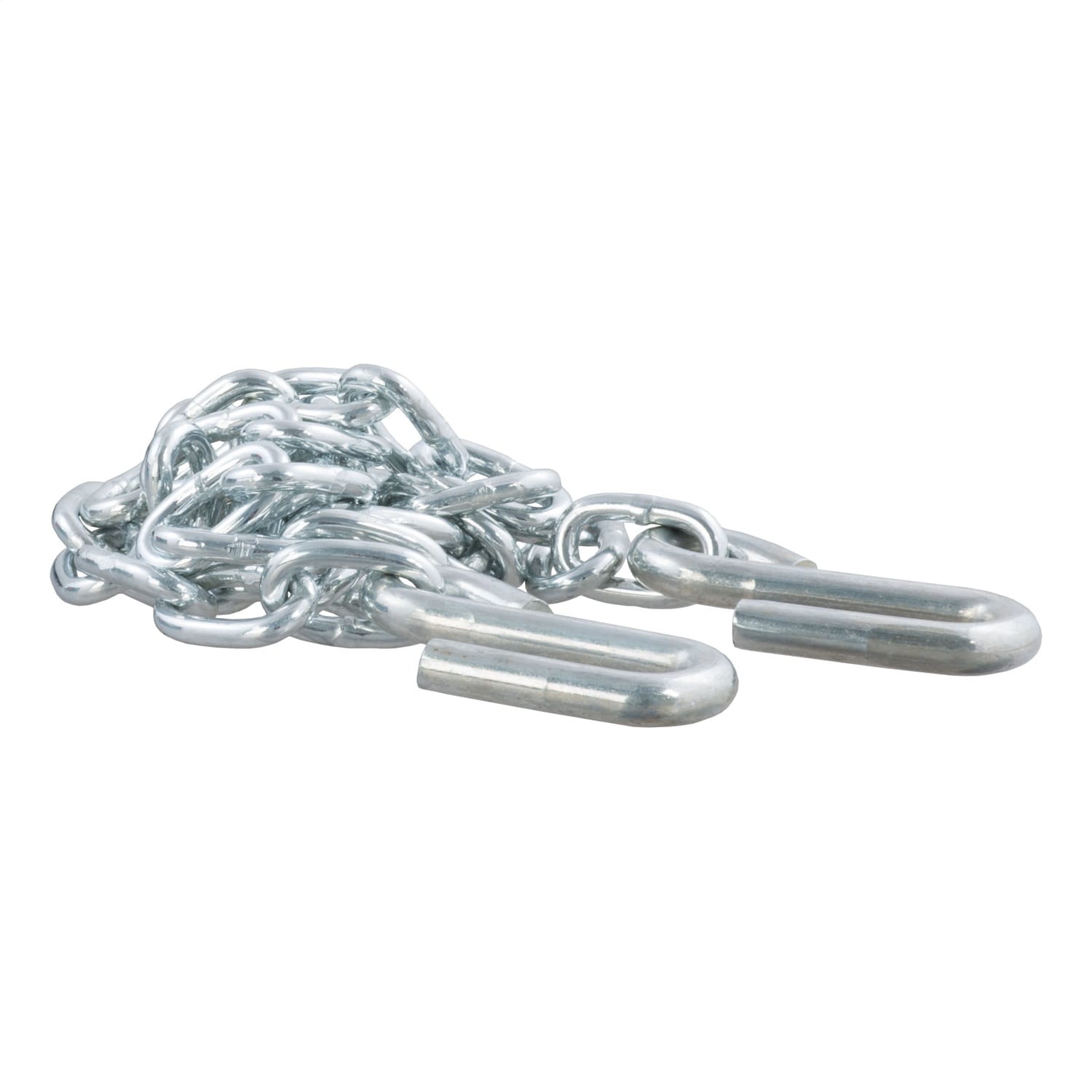 48in. Safety Chain with 2 S-Hooks (2;000 lbs; Clear Zinc)