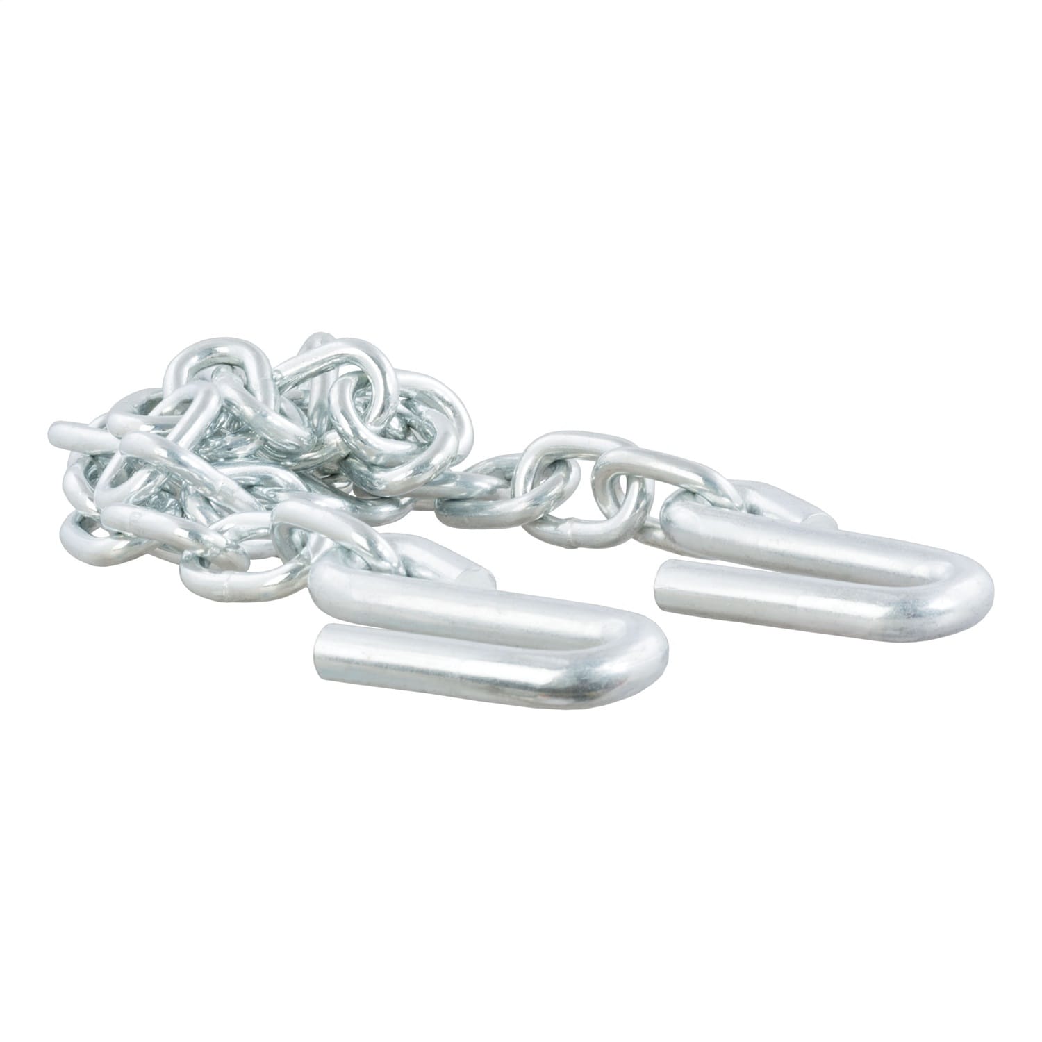 48in. Safety Chain with 2 S-Hooks (7;000 lbs; Clear Zinc)