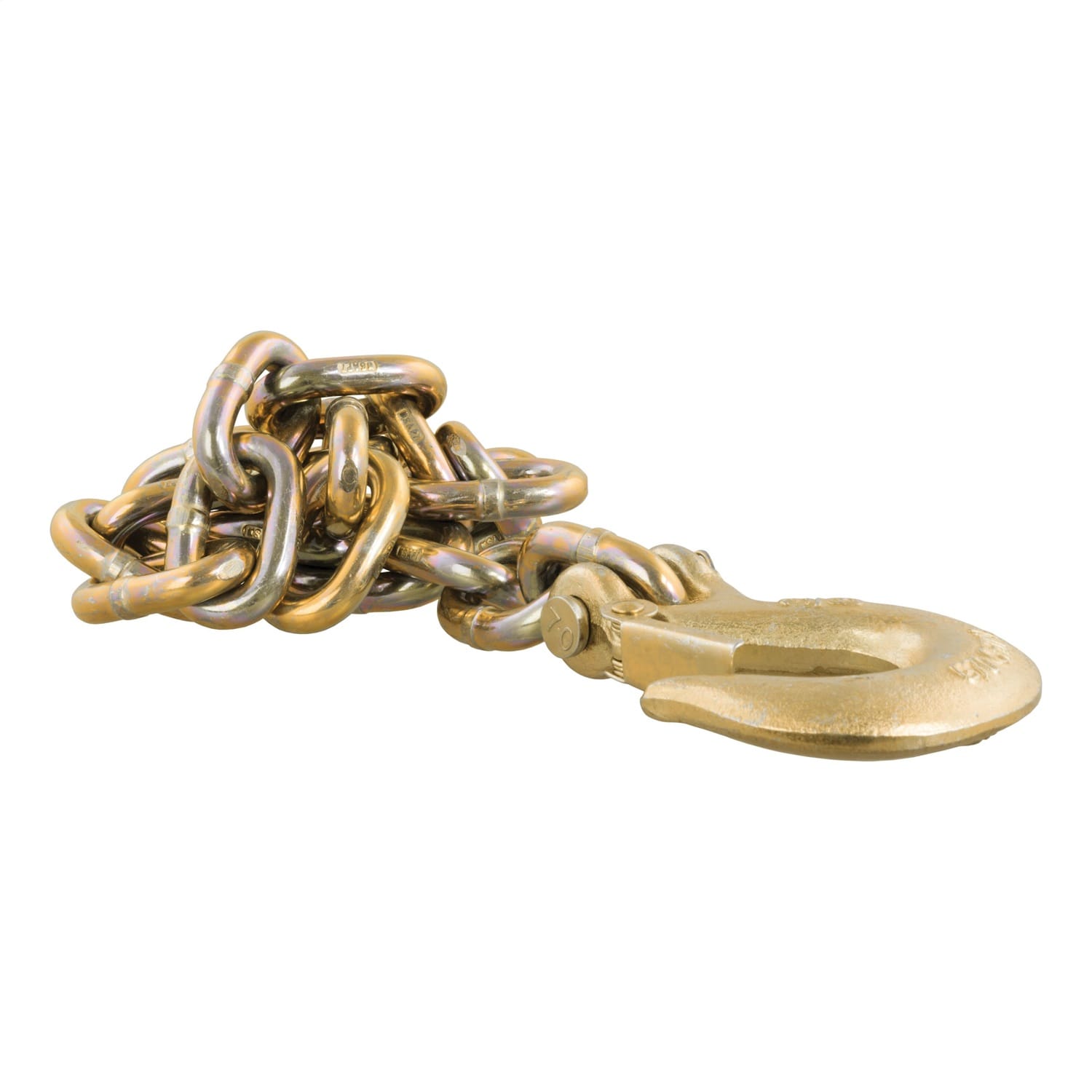 35in. Safety Chain with 1 Clevis Hook (24;000 lbs; Yellow Zinc)