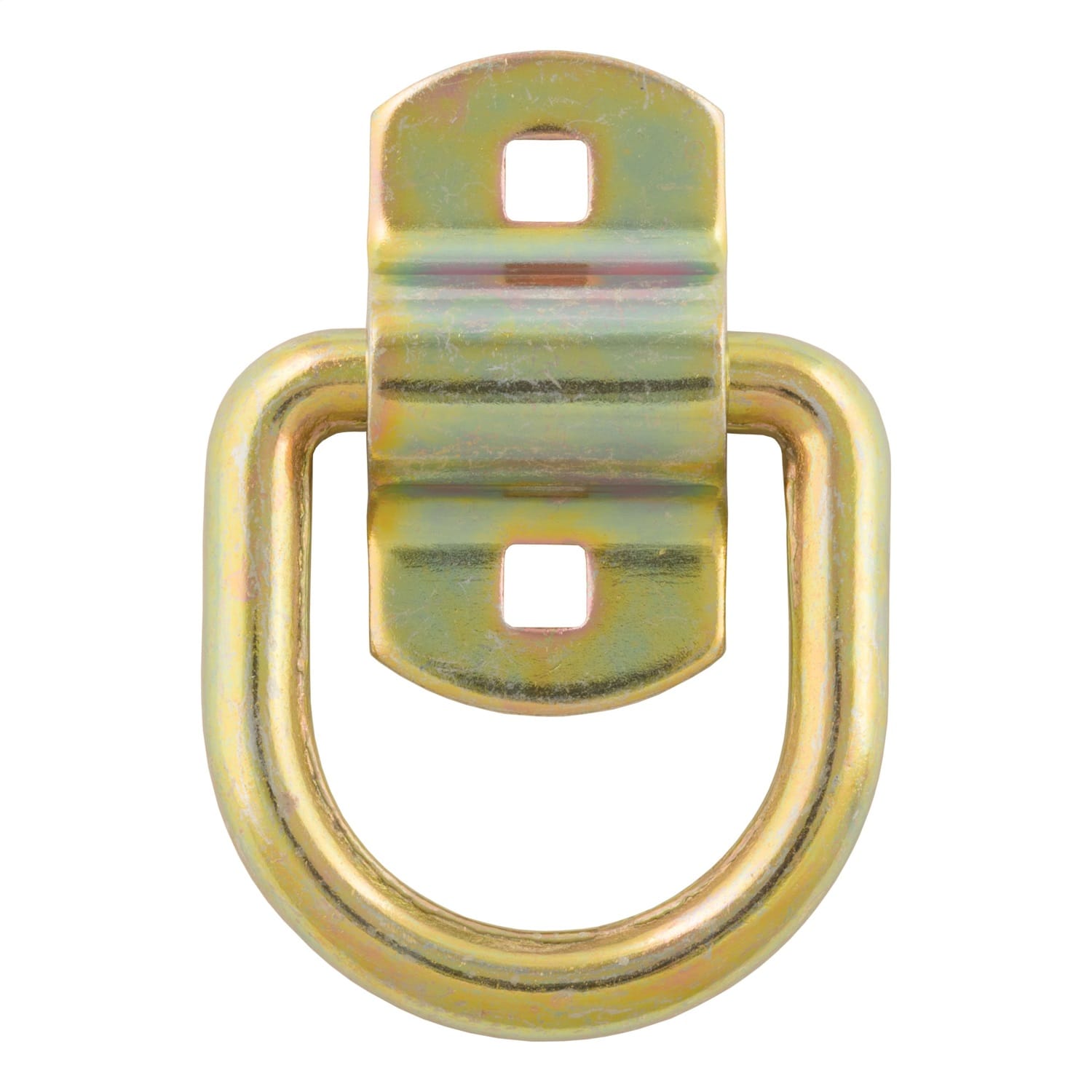 3in. x 3in. Surface-Mounted Tie-Down D-Ring (3;600 lbs; Yellow Zinc)