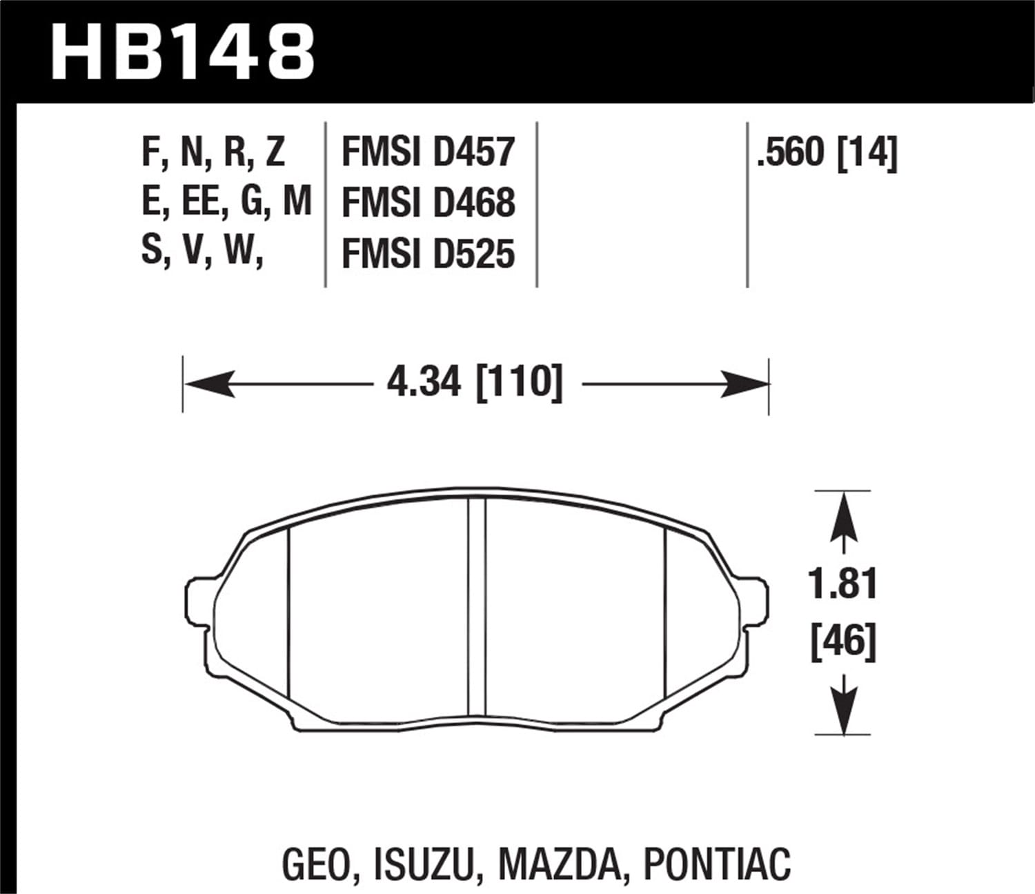 ER-1 Disc Brake Pad