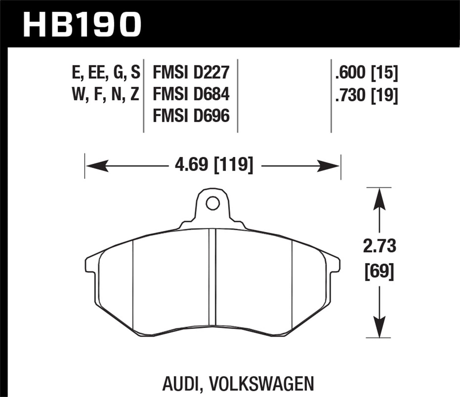 ER-1 Disc Brake Pad